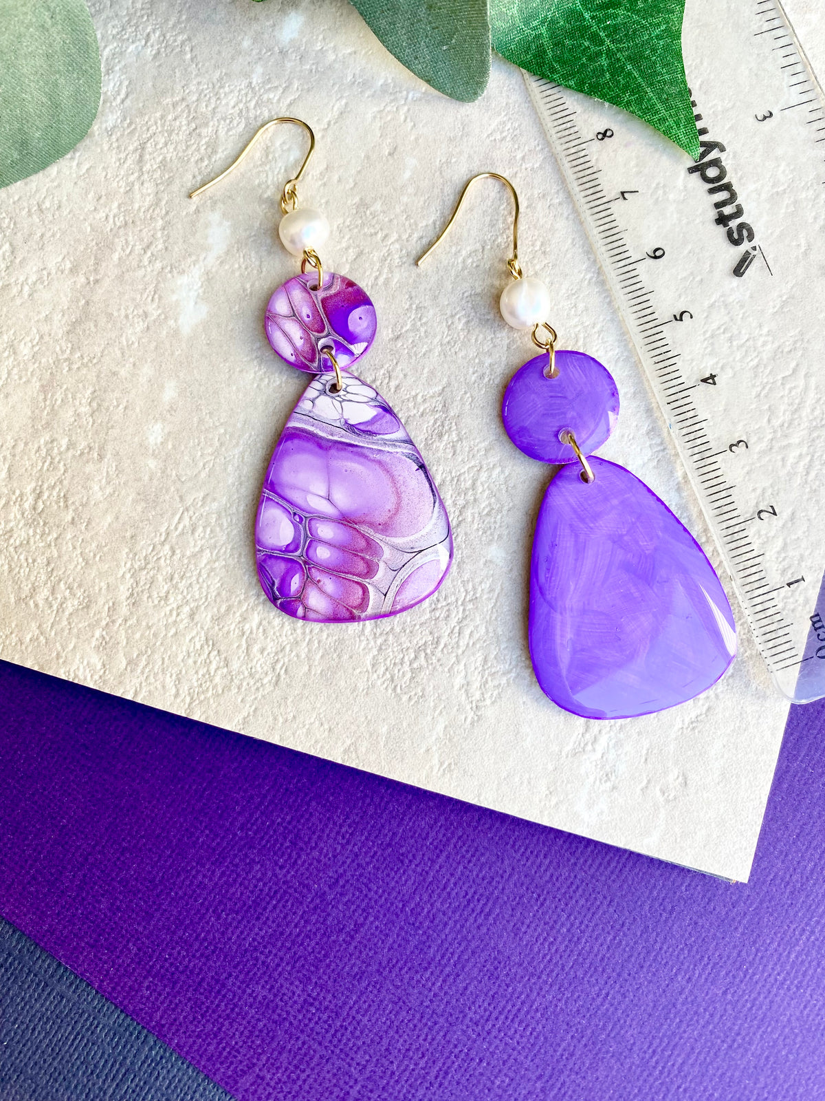 Freshwater Pearl Collection Lilac Earrings
