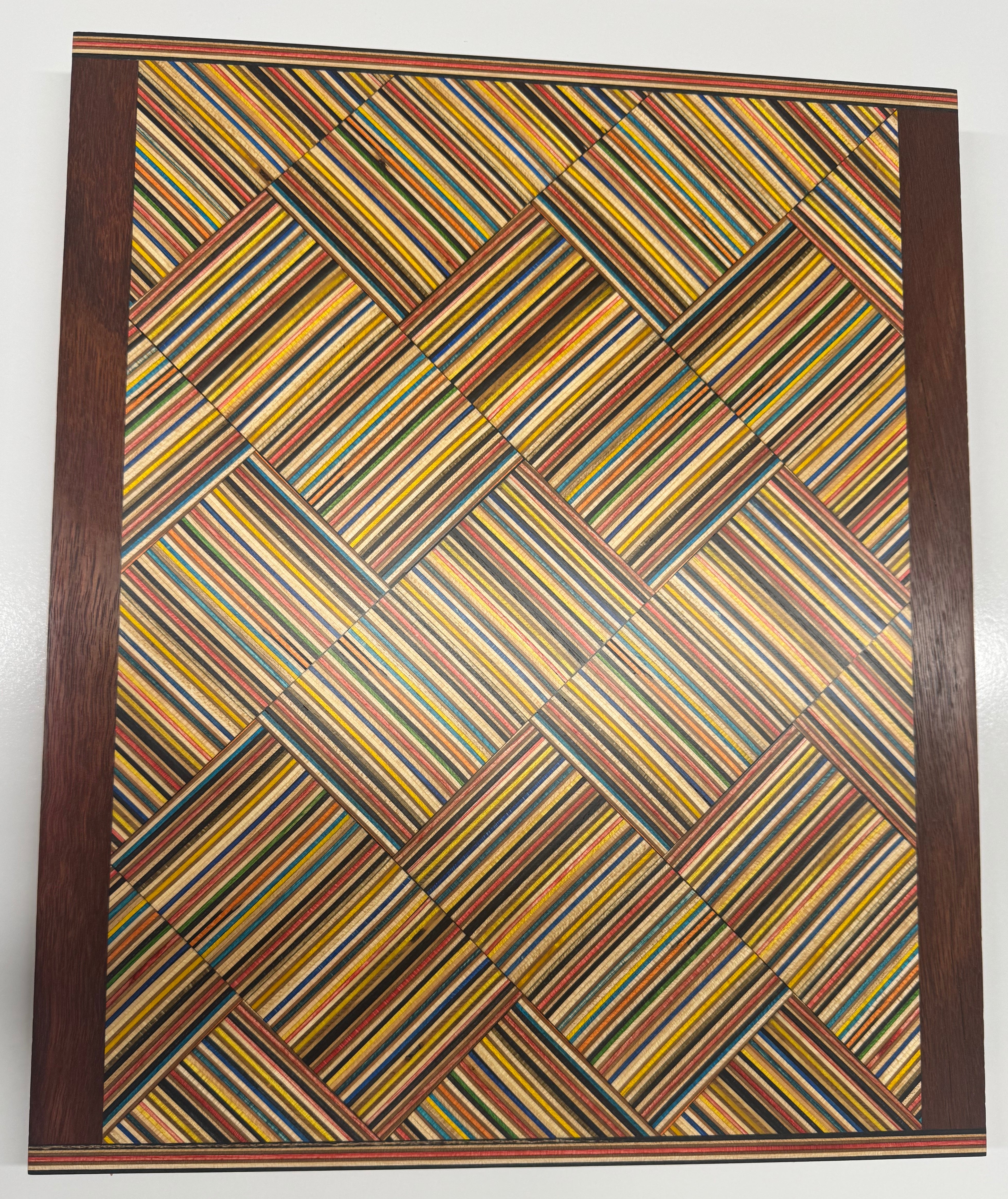 Skate Board Herring Bone Pattern Serving Board