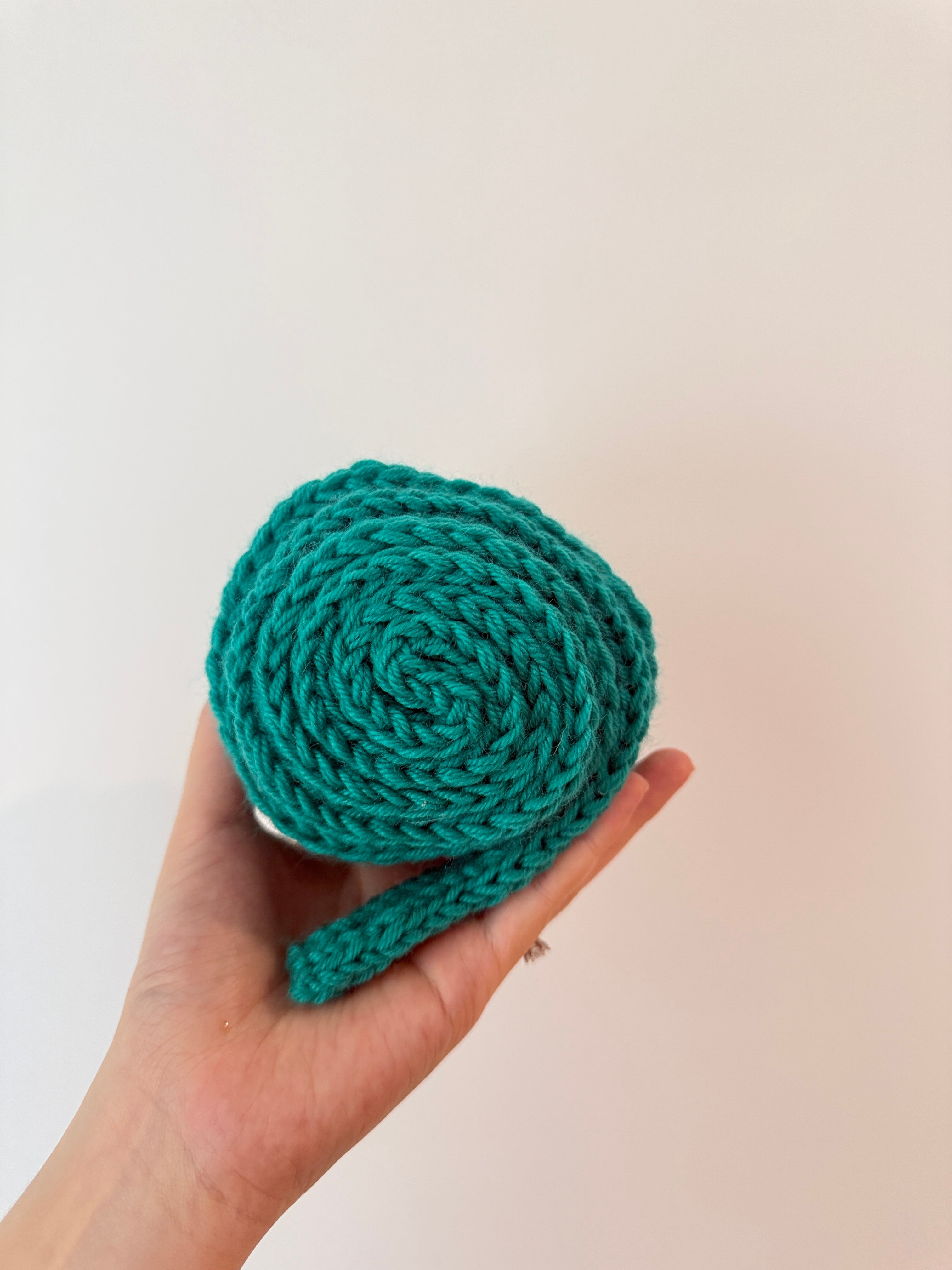 Knitted sophie scarf in teal green