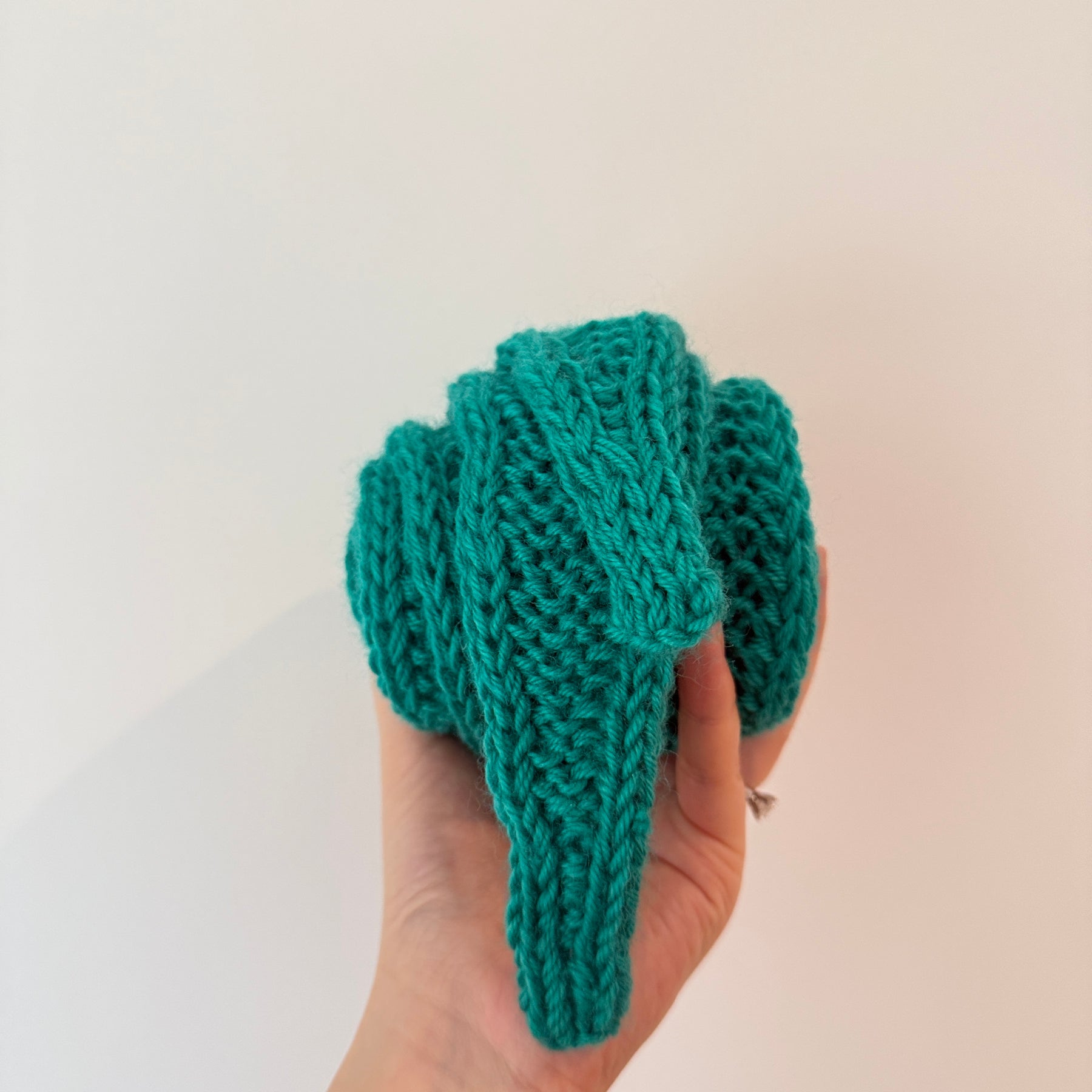 Knitted sophie scarf in teal green