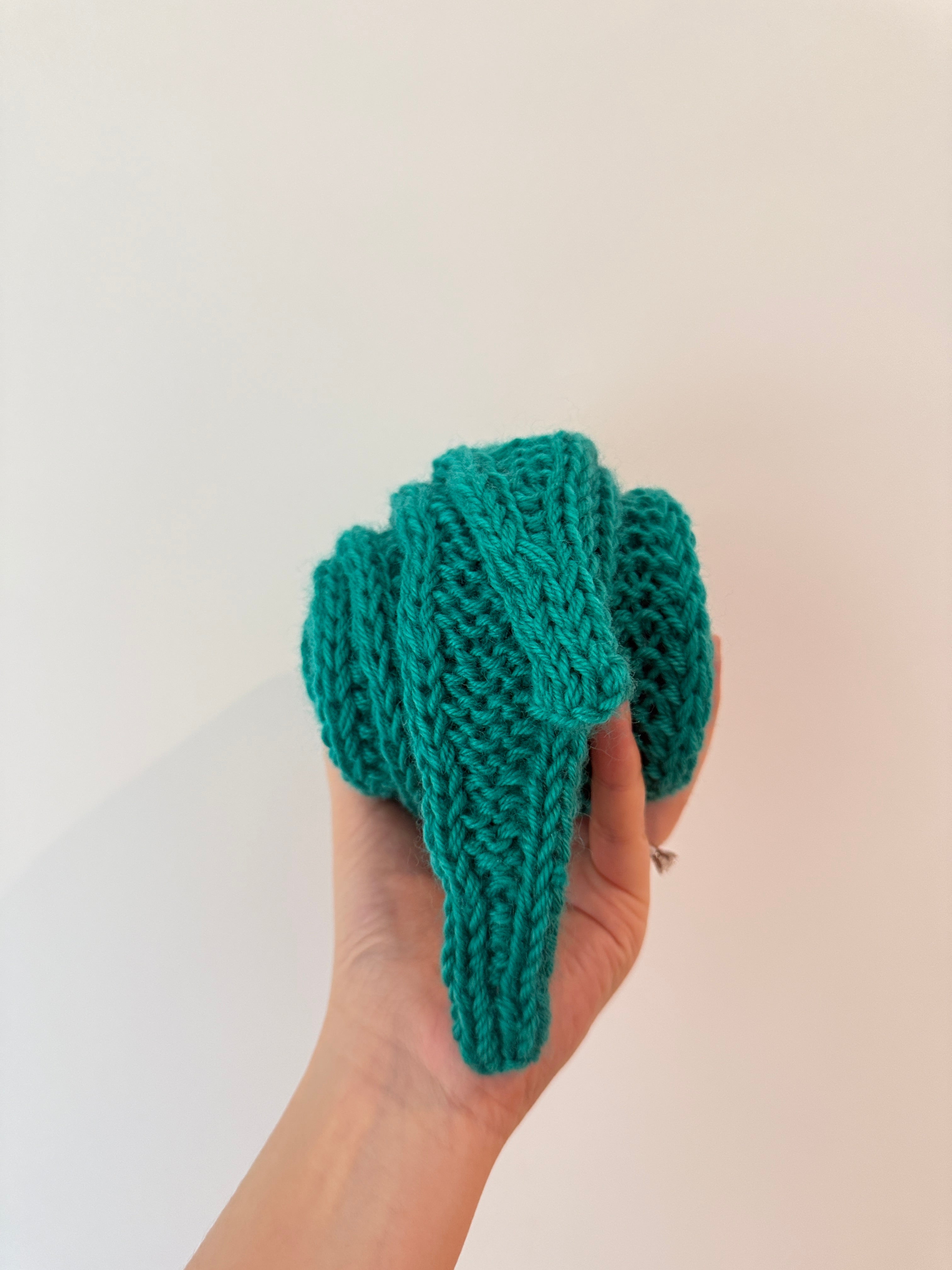 Knitted sophie scarf in teal green