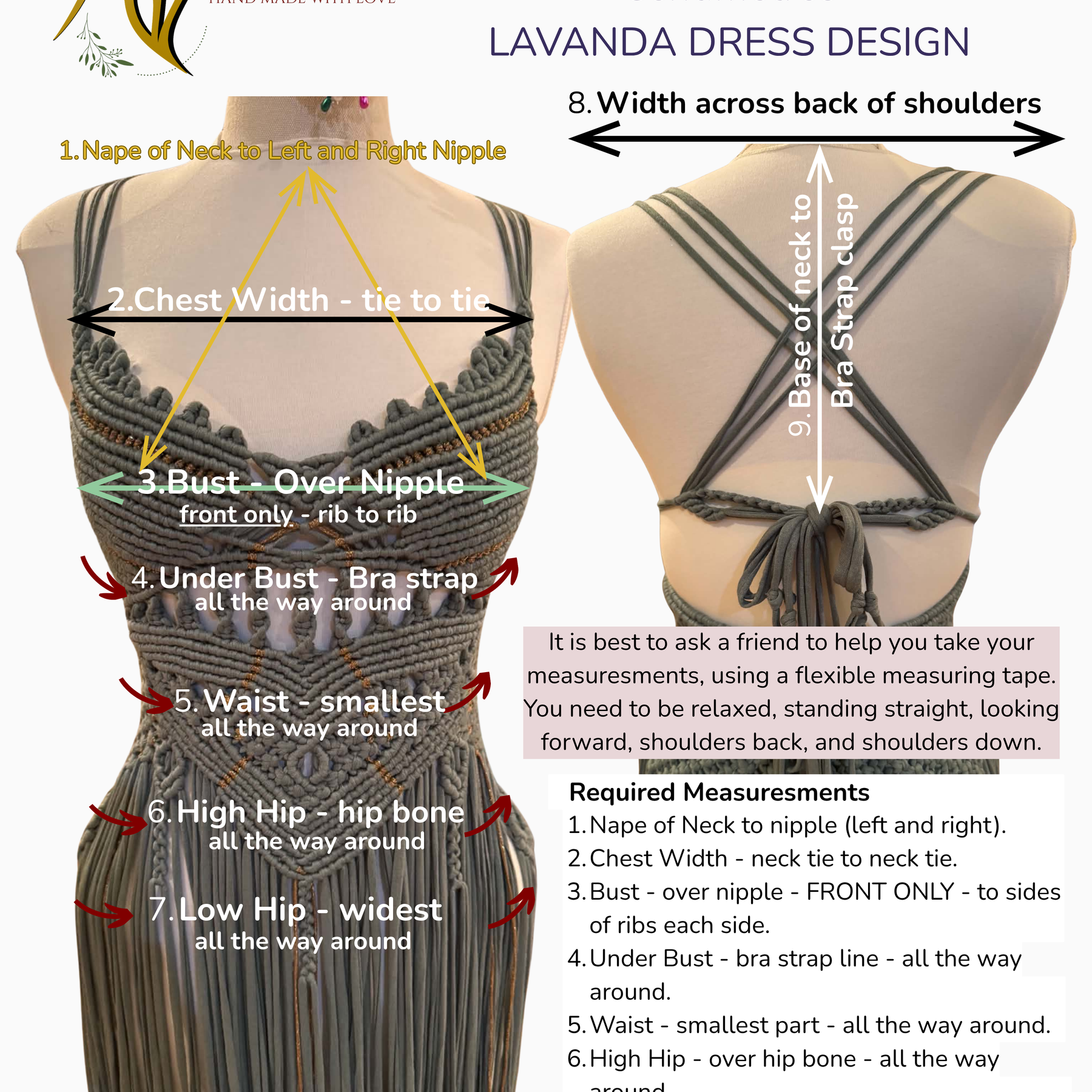 Lavanda Handmade Macrame Dress