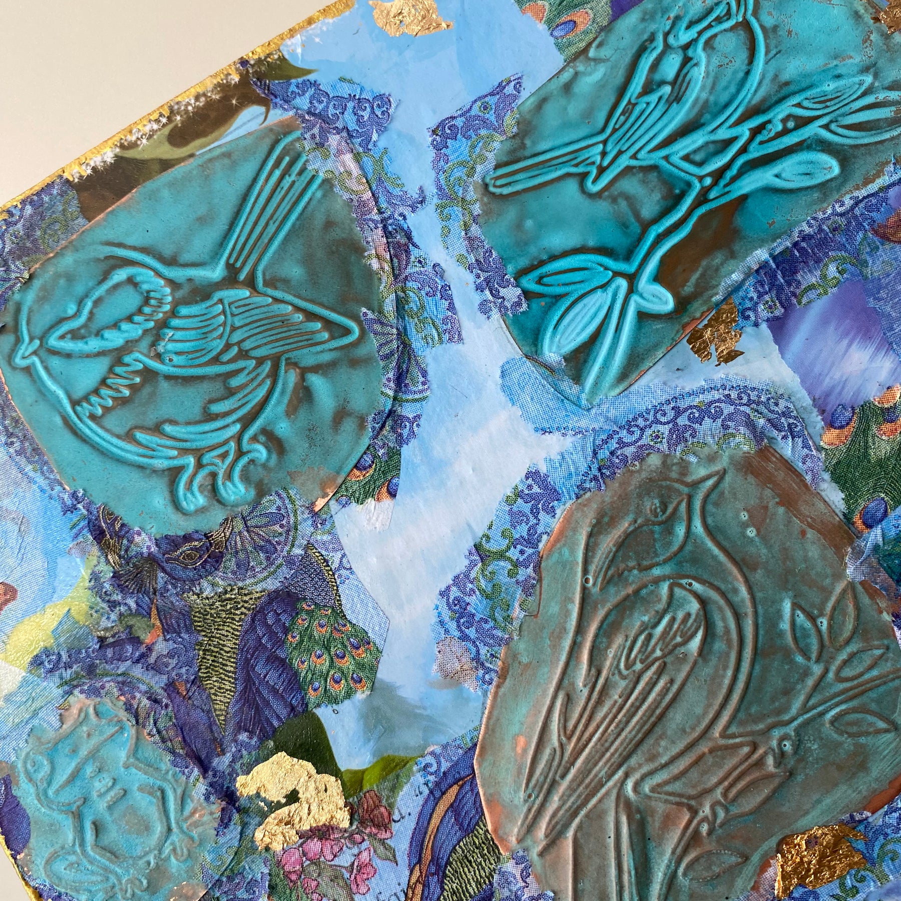 Secret garden, copperart wall hanging