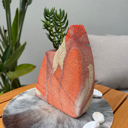 Desert Canyon hand sculpted concrete test tube vase