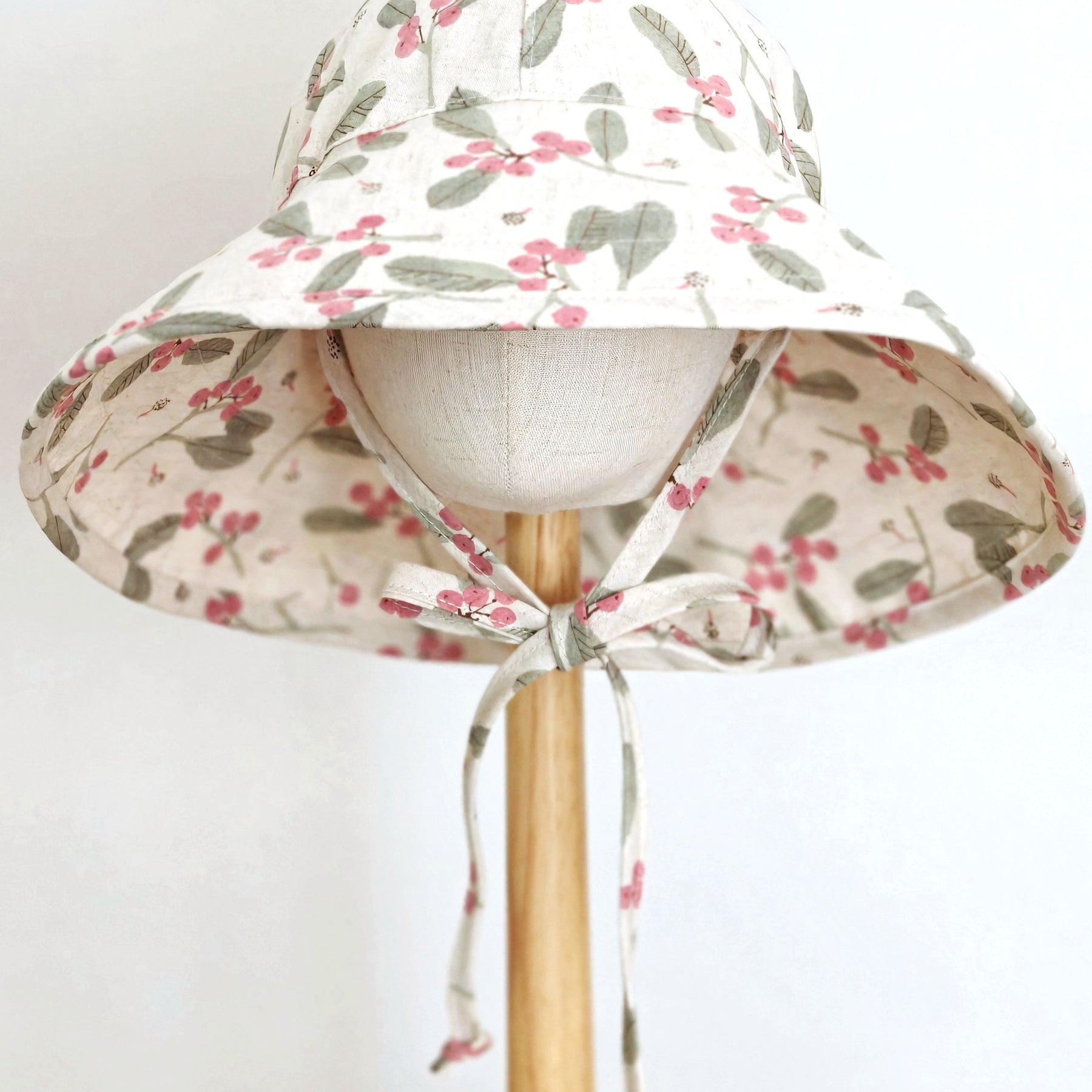 Kids Wide Brim Cotton Summer Sun Hat, Kids Floral Summer Hat