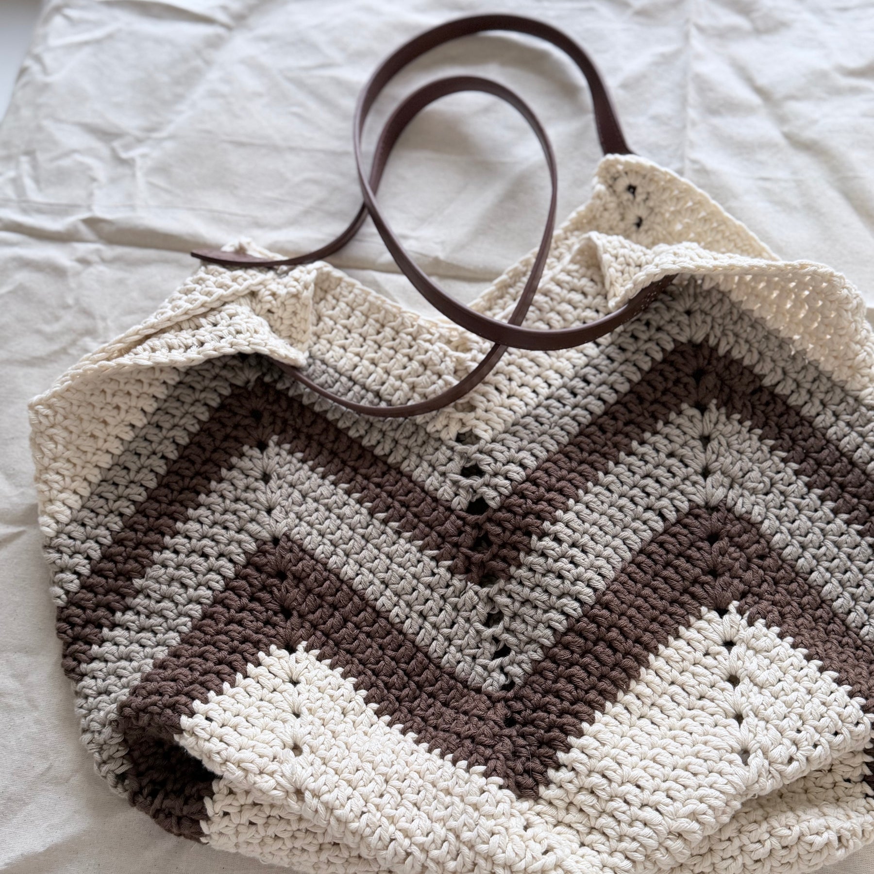 #113 Mongolian Crocheted Tote Bag/Shopper