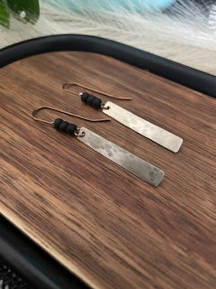 Hammered Silver Dangles