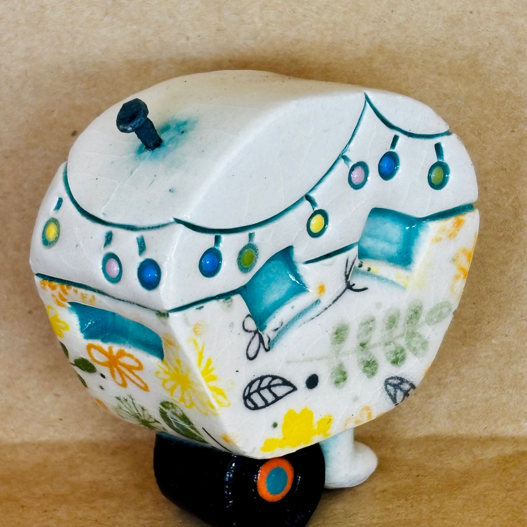 Small Retro Collectable Ceramic Caravan 12