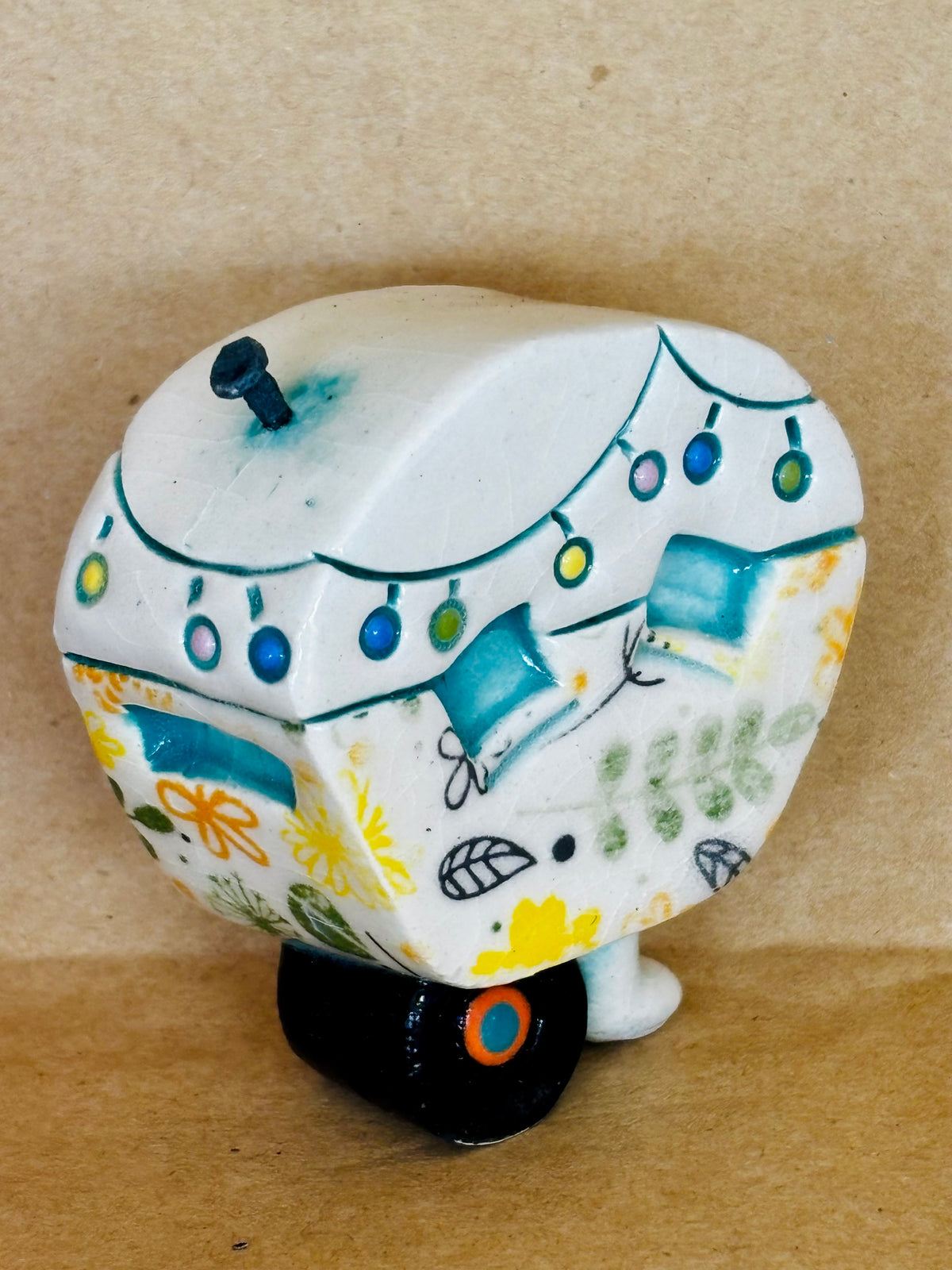 Small Retro Collectable Ceramic Caravan 12