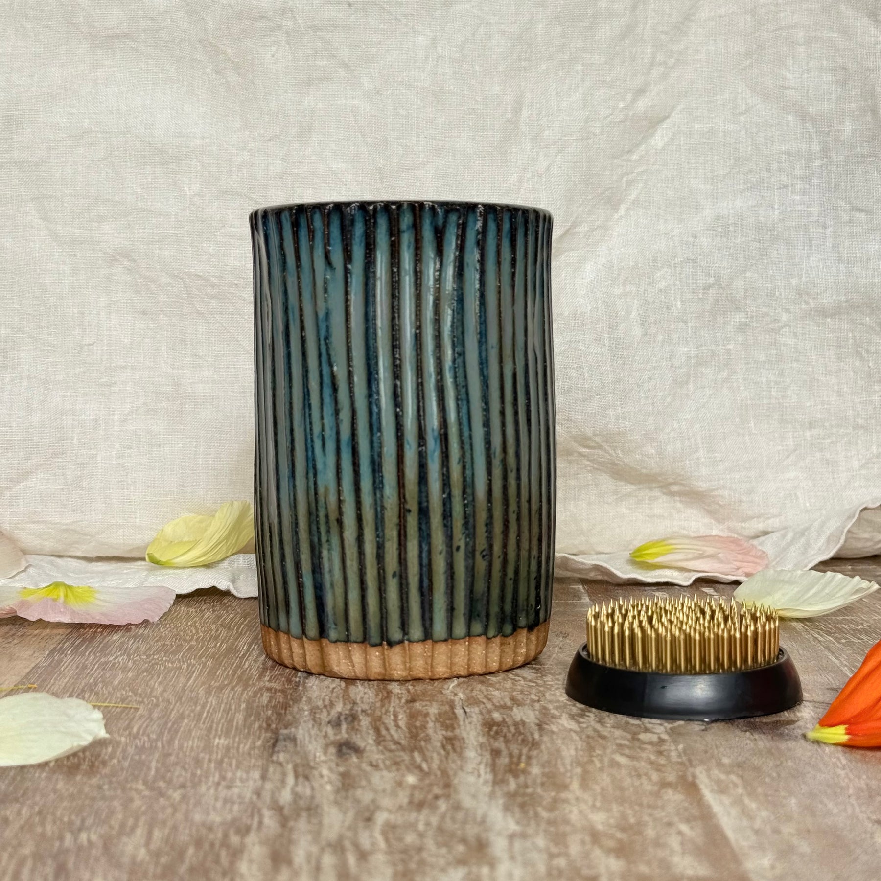 Sunday Tall | Handmade Ceramic Flower Vase + Flower Frog
