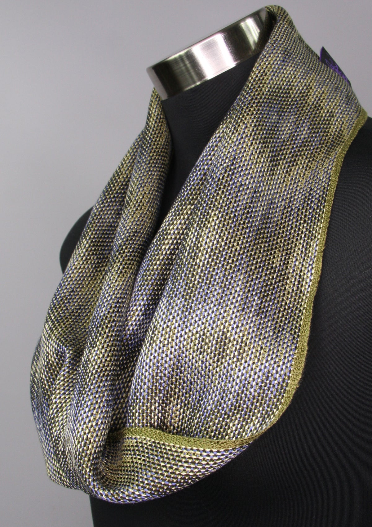 Handwoven Tencel™ Cowl - A Play of Colour and Light - Olive