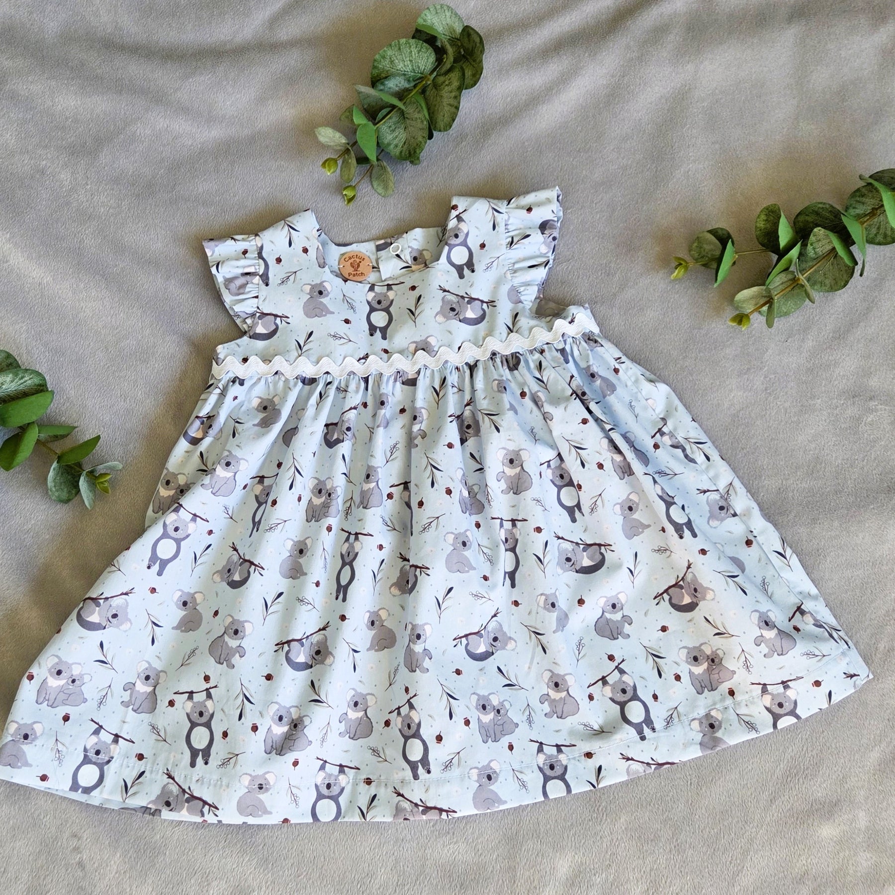 "Koala Blue" Dress - Size 18 Months