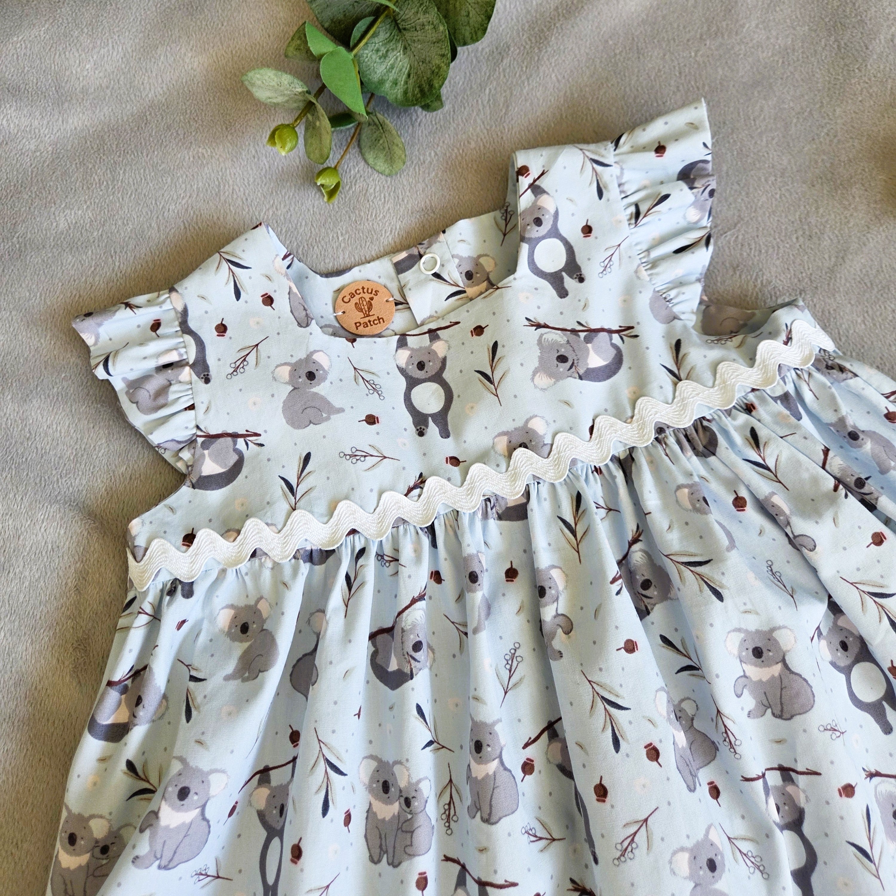 "Koala Blue" Dress - Size 18 Months