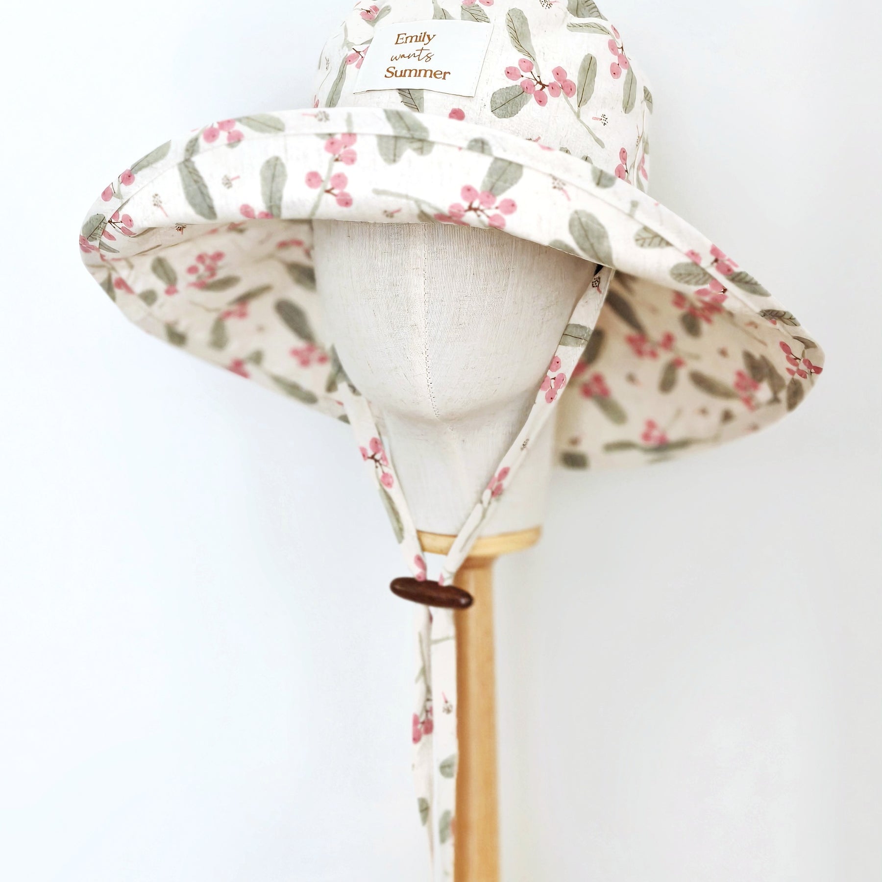 Adult Wide Brim Cotton Summer Sun Hat, Adult Floral Summer Hat