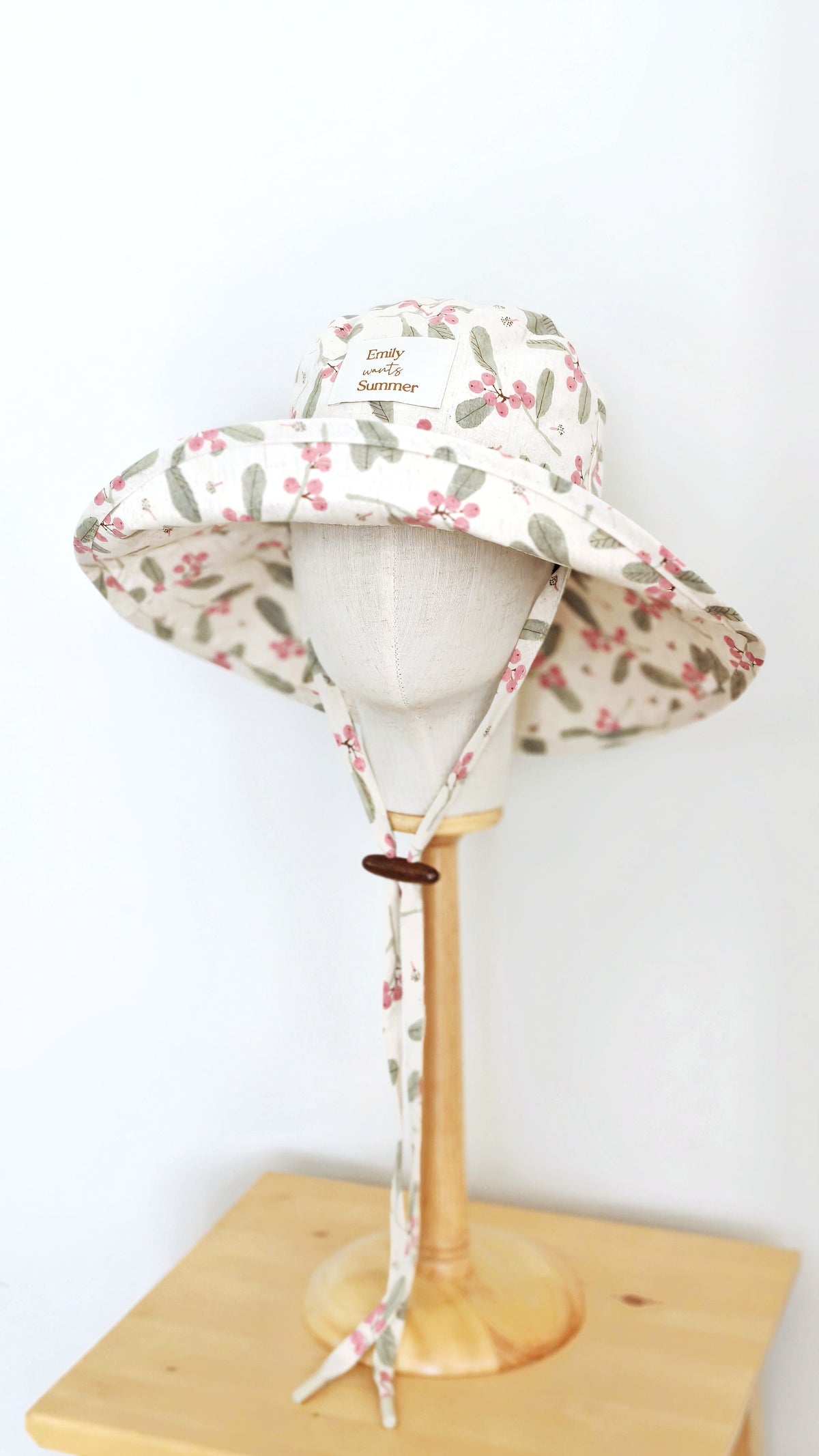 Adult Wide Brim Cotton Summer Sun Hat, Adult Floral Summer Hat