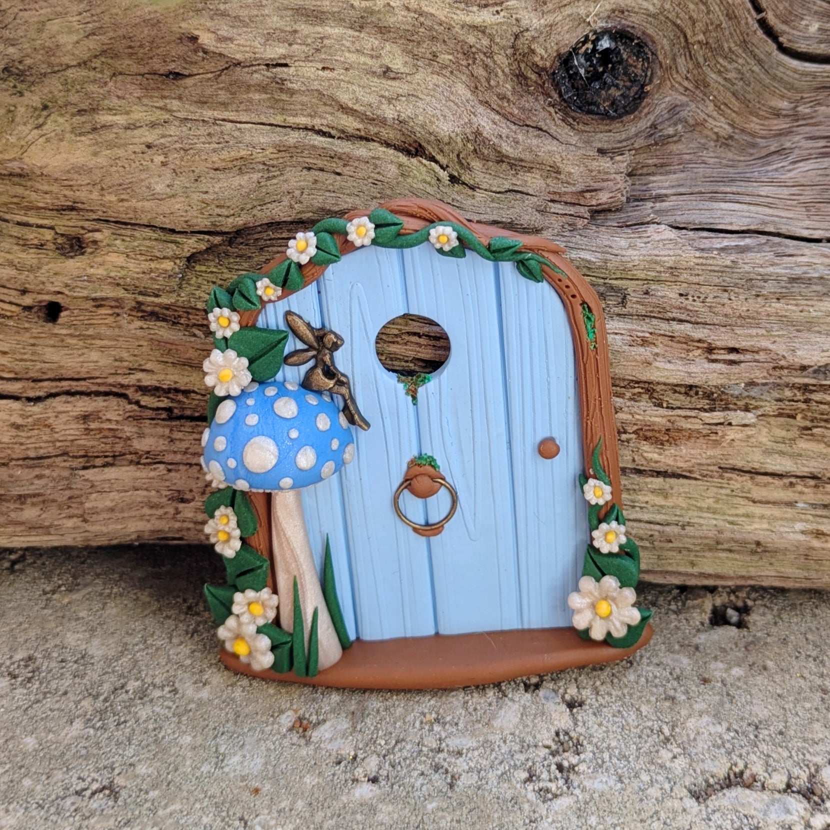 Mini Blue Woodland Fairy Door