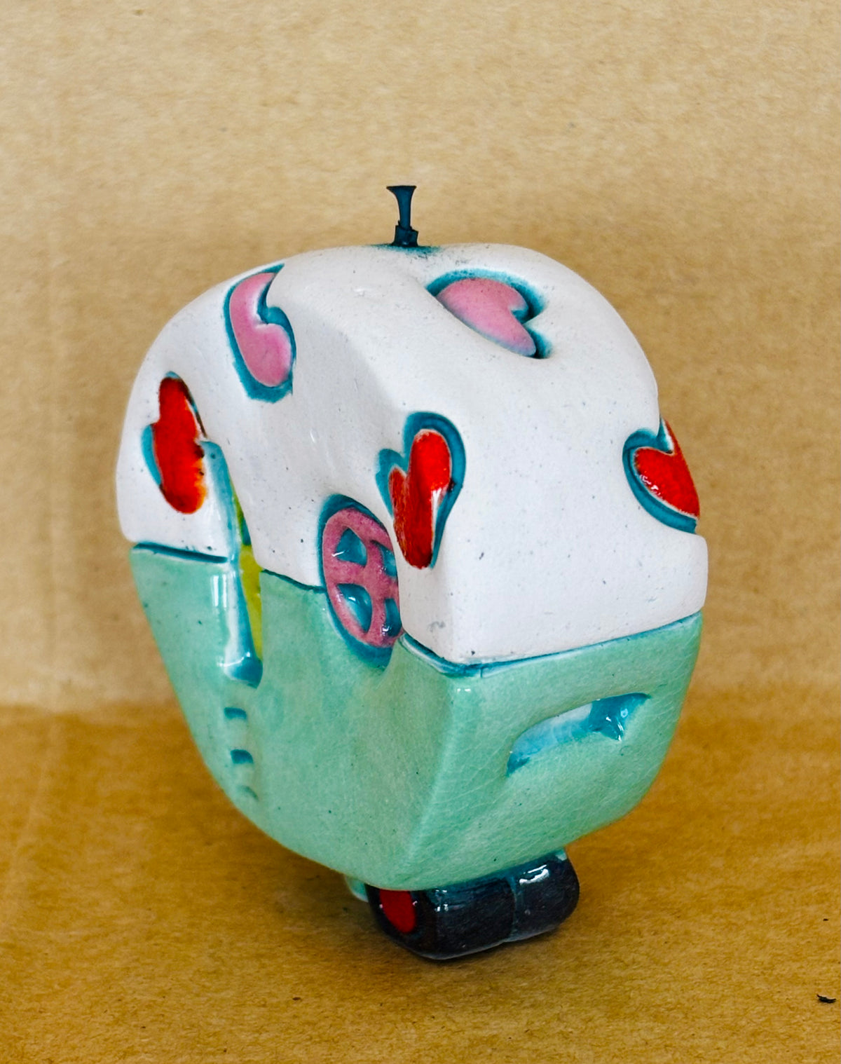 Small Retro Collectable Ceramic Caravan 3