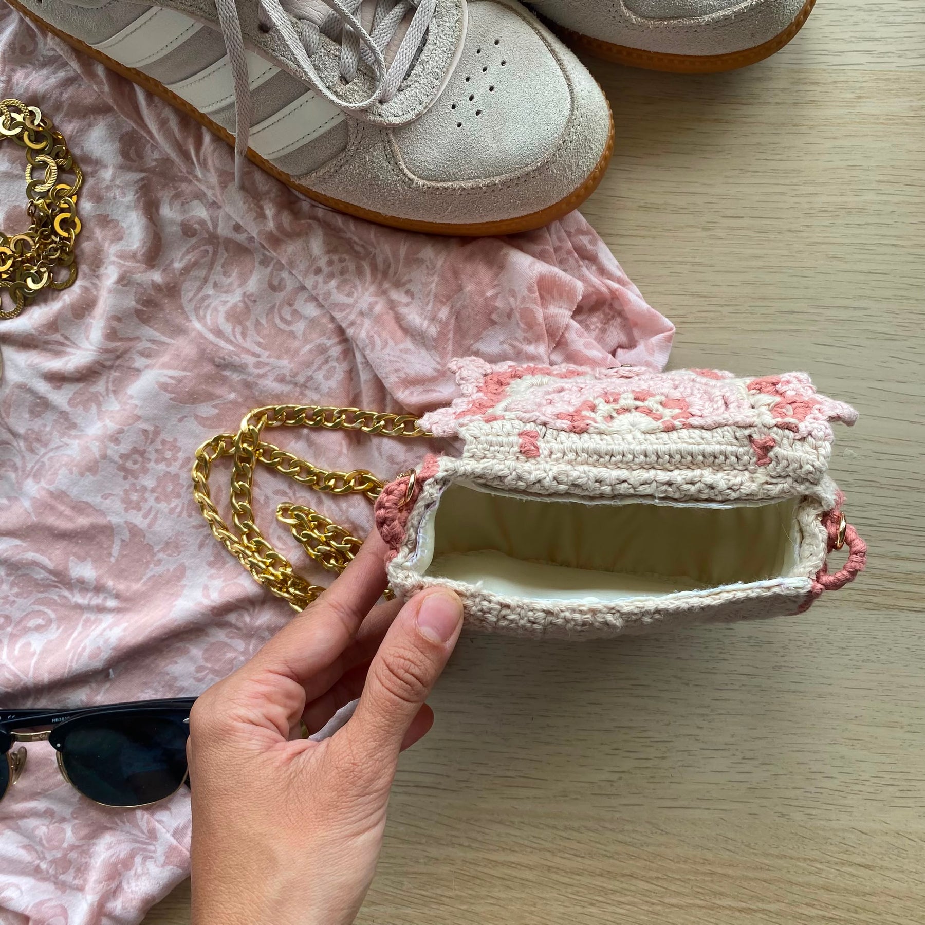 The Blush Blossom Mini Bag & Pouch Set