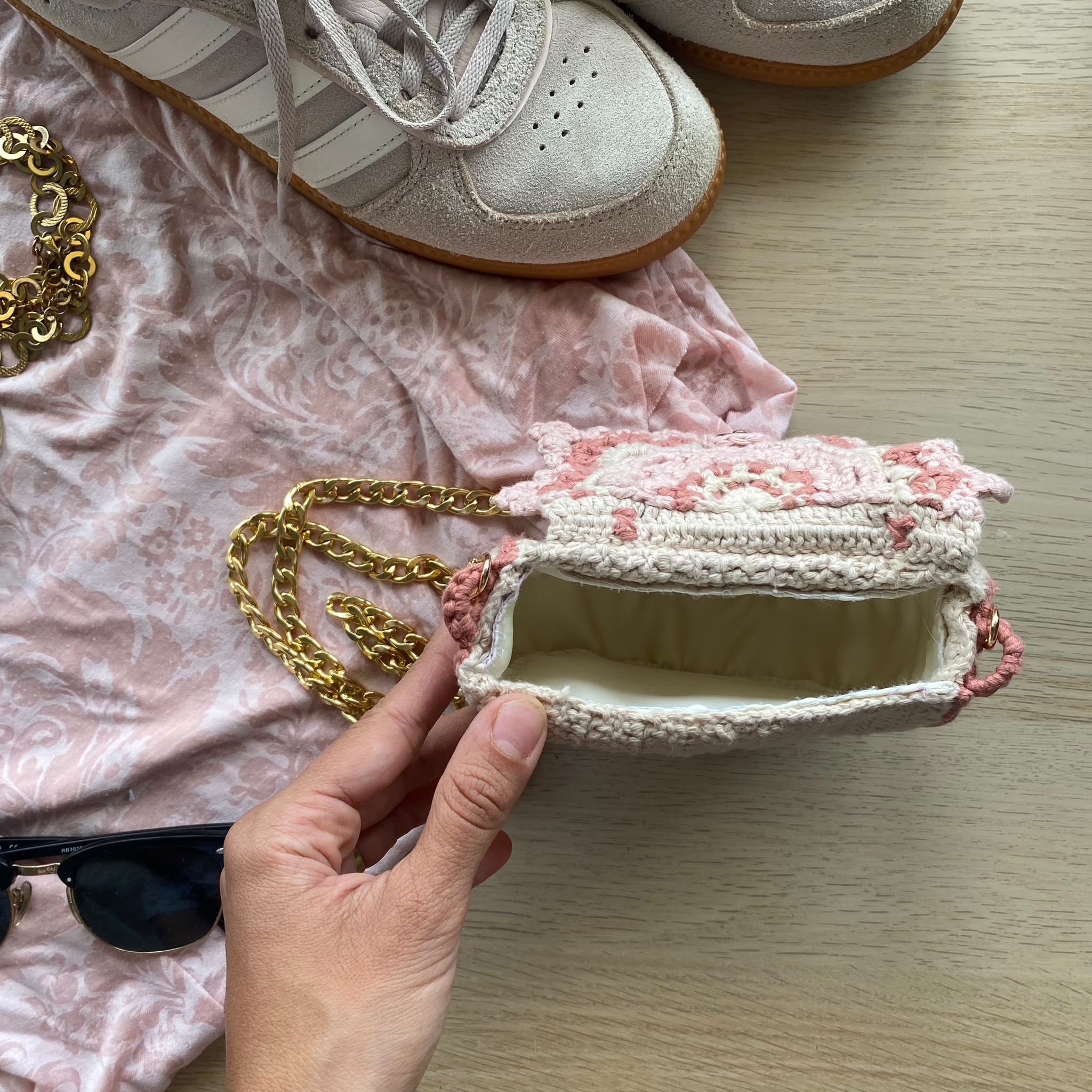 The Blush Blossom Mini Bag & Pouch Set
