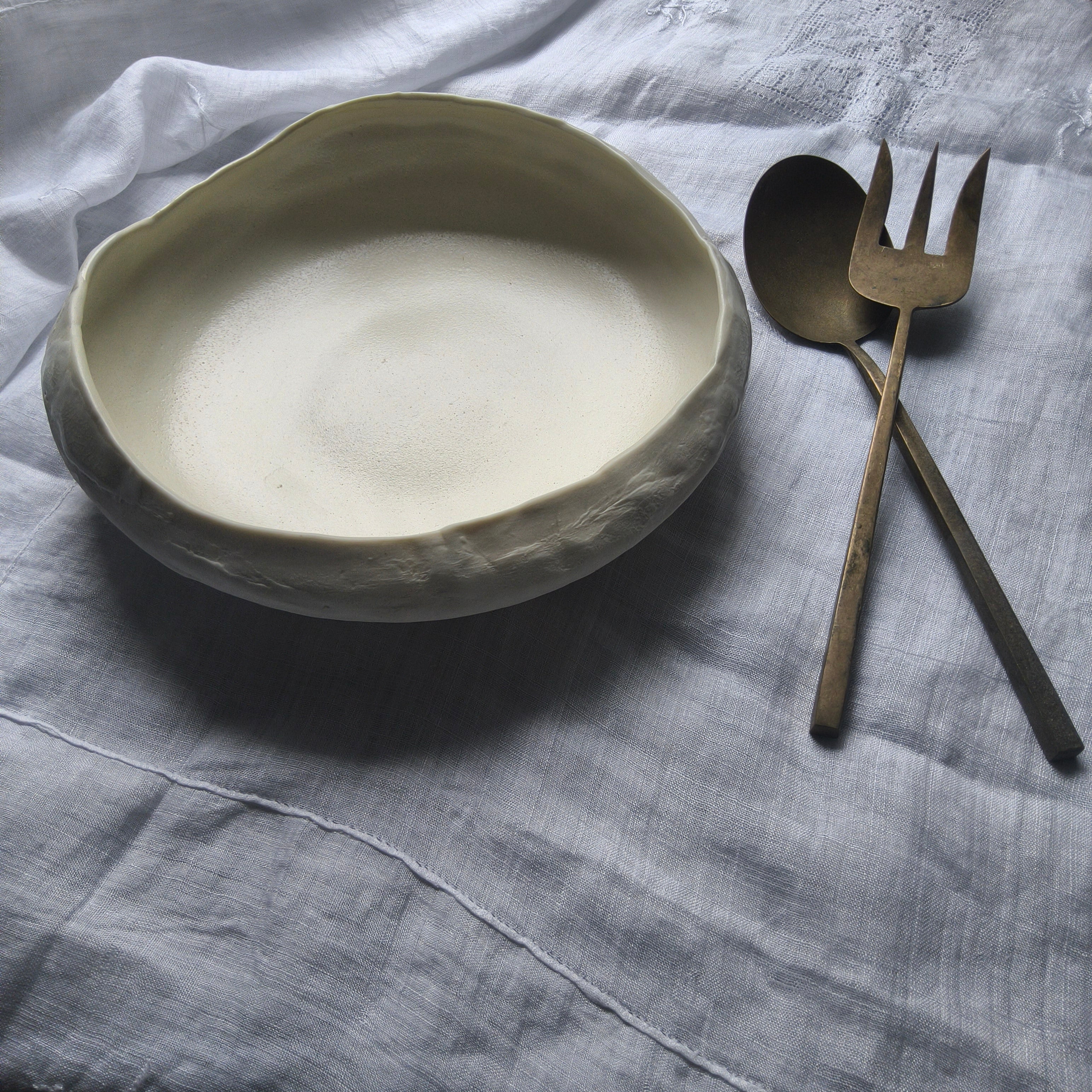 White Porcelain Serving Bowl | function • comfort • handformed