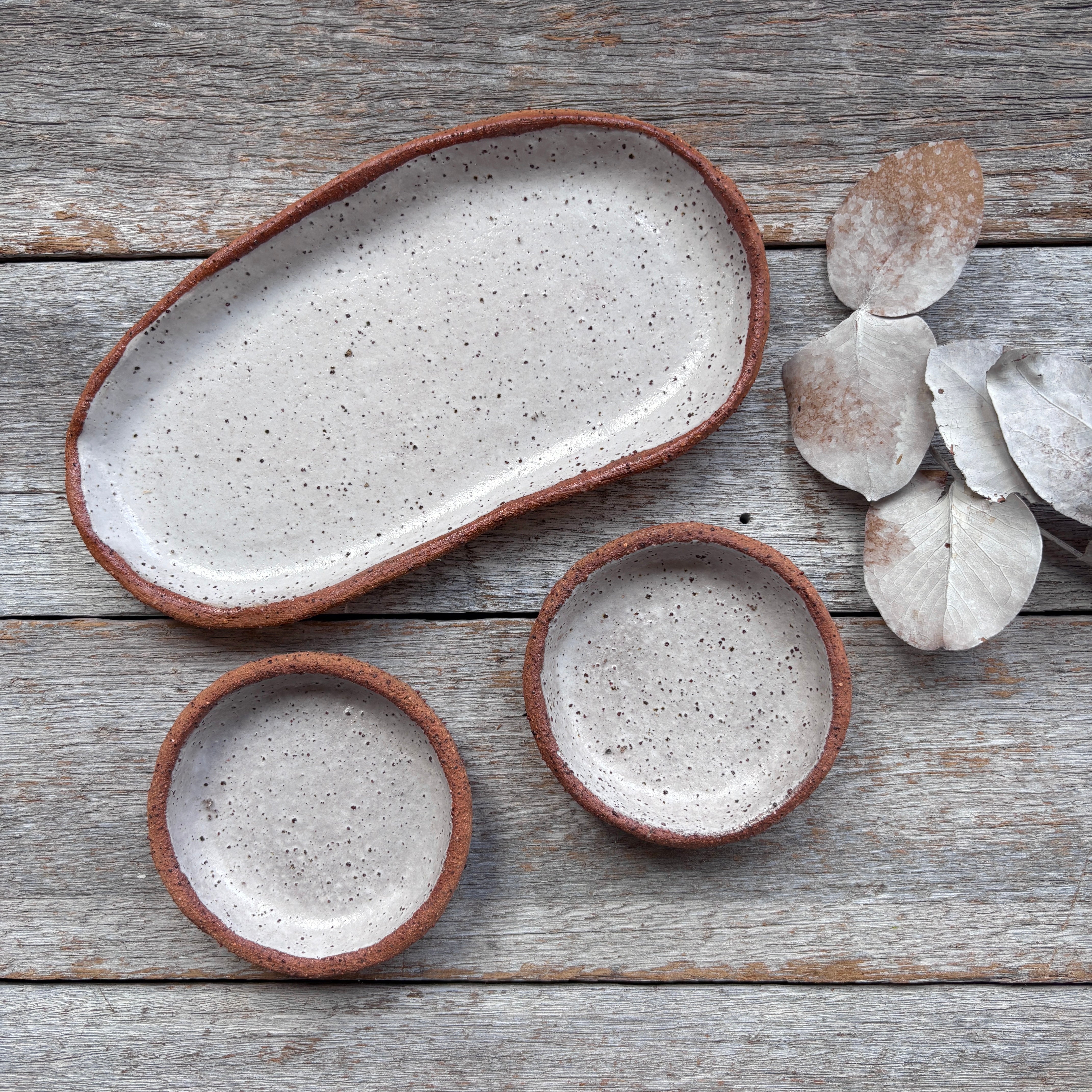 Rustic Ceramic Plates | Set of 3 | SPRING SALE BUNDLE