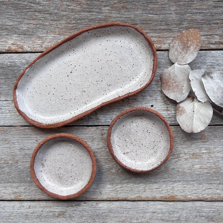 Rustic Ceramic Plates | Set of 3 | SPRING SALE BUNDLE