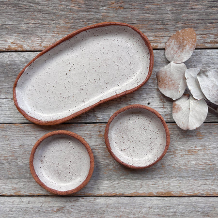 Rustic Ceramic Plates | Set of 3 | SPRING SALE BUNDLE No.4