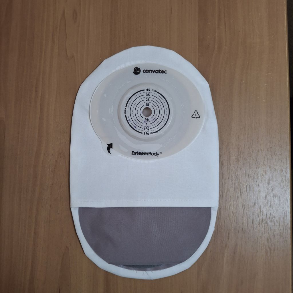 STOMA BAG COVER LARGE WHITE Suitable for Ileostomy, Colostomy, Urostomy