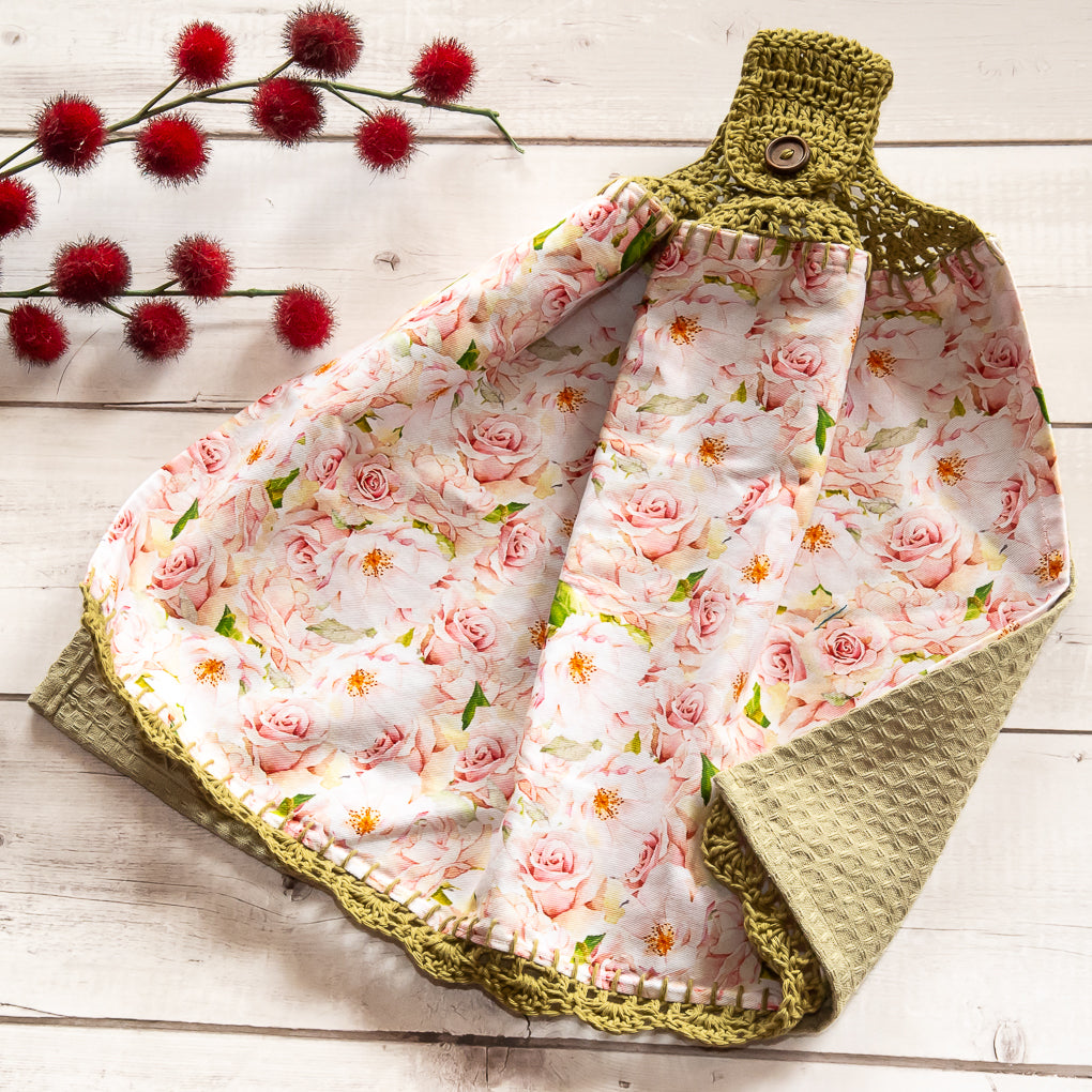 Floral Lovers Hanging Tea Towels/Hand Towels - Double Sided