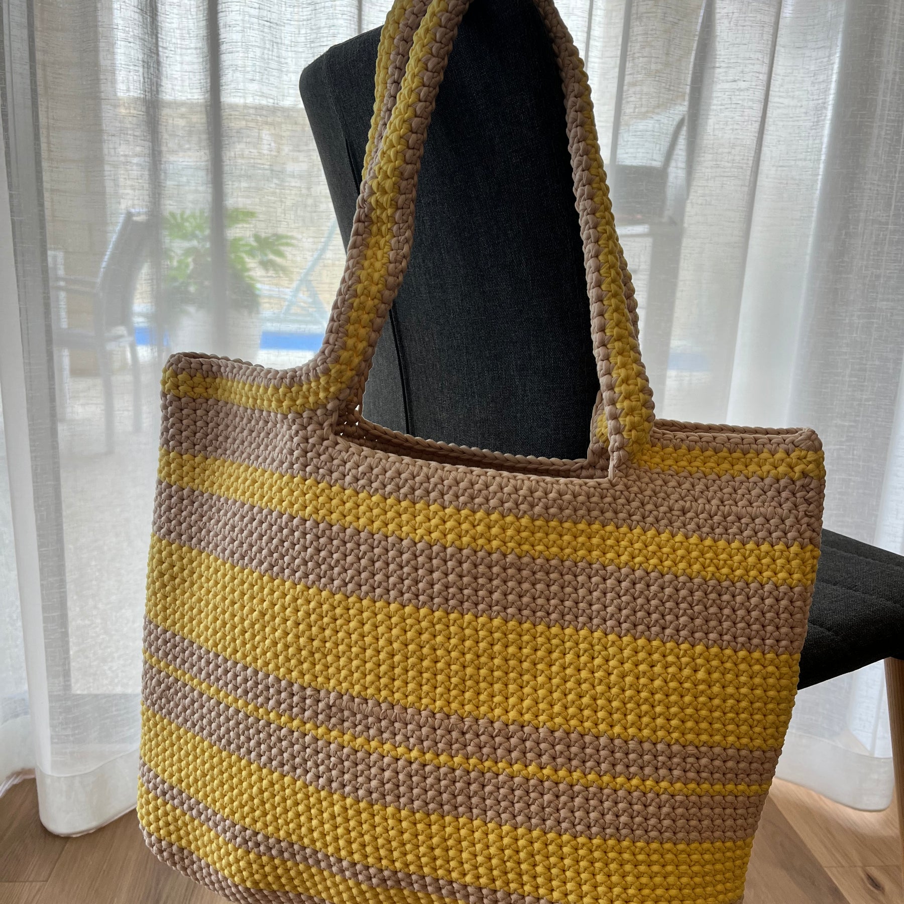 The Everyday Crochet Tote Bag - Lemon Sorbet
