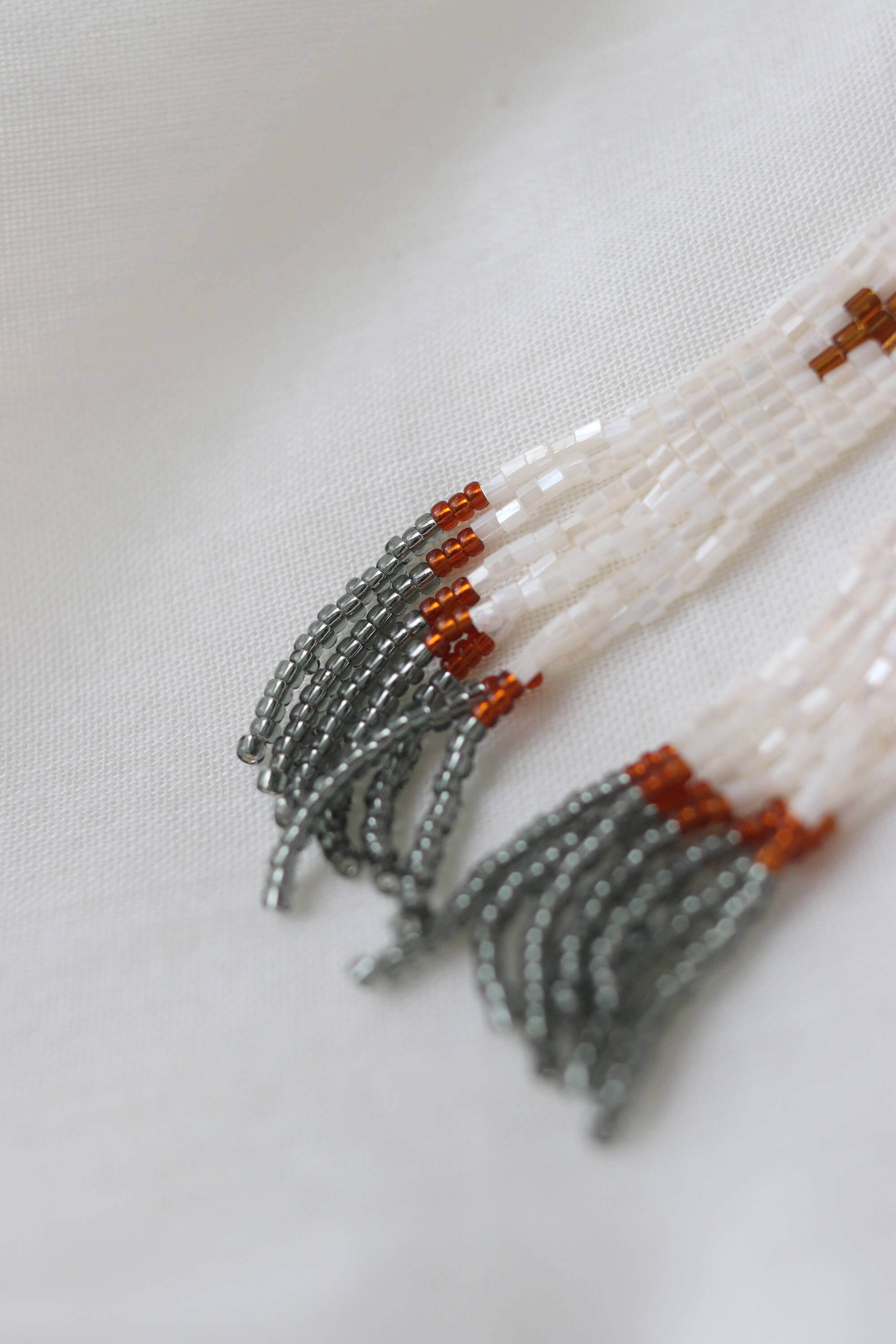 Boho Chic Beaded Cross Earrings
