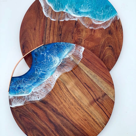 Serving board | charcuterie platter | gift | gift ideas | beach platter | beach art | dining table decor | home decor | platter