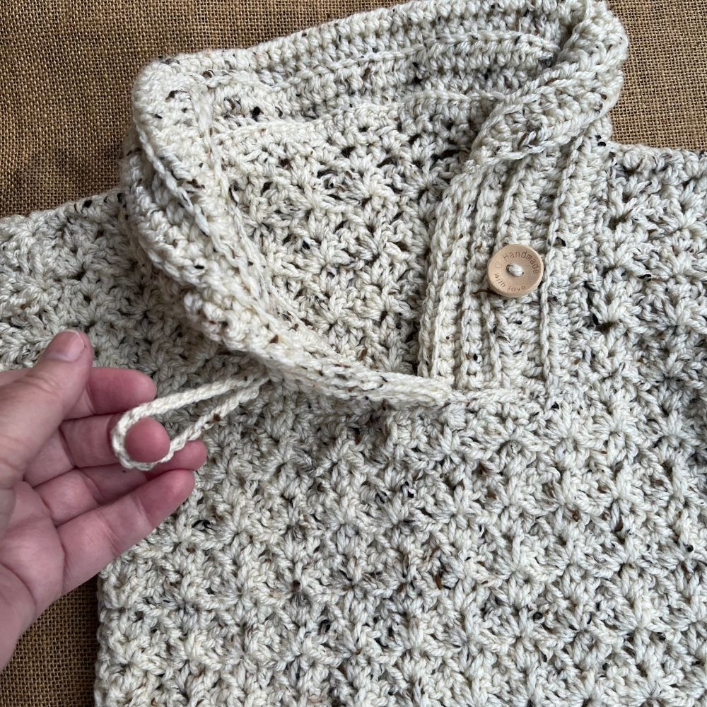 Handmade crochet toddler jumper with collar | size 3/4 Toddler