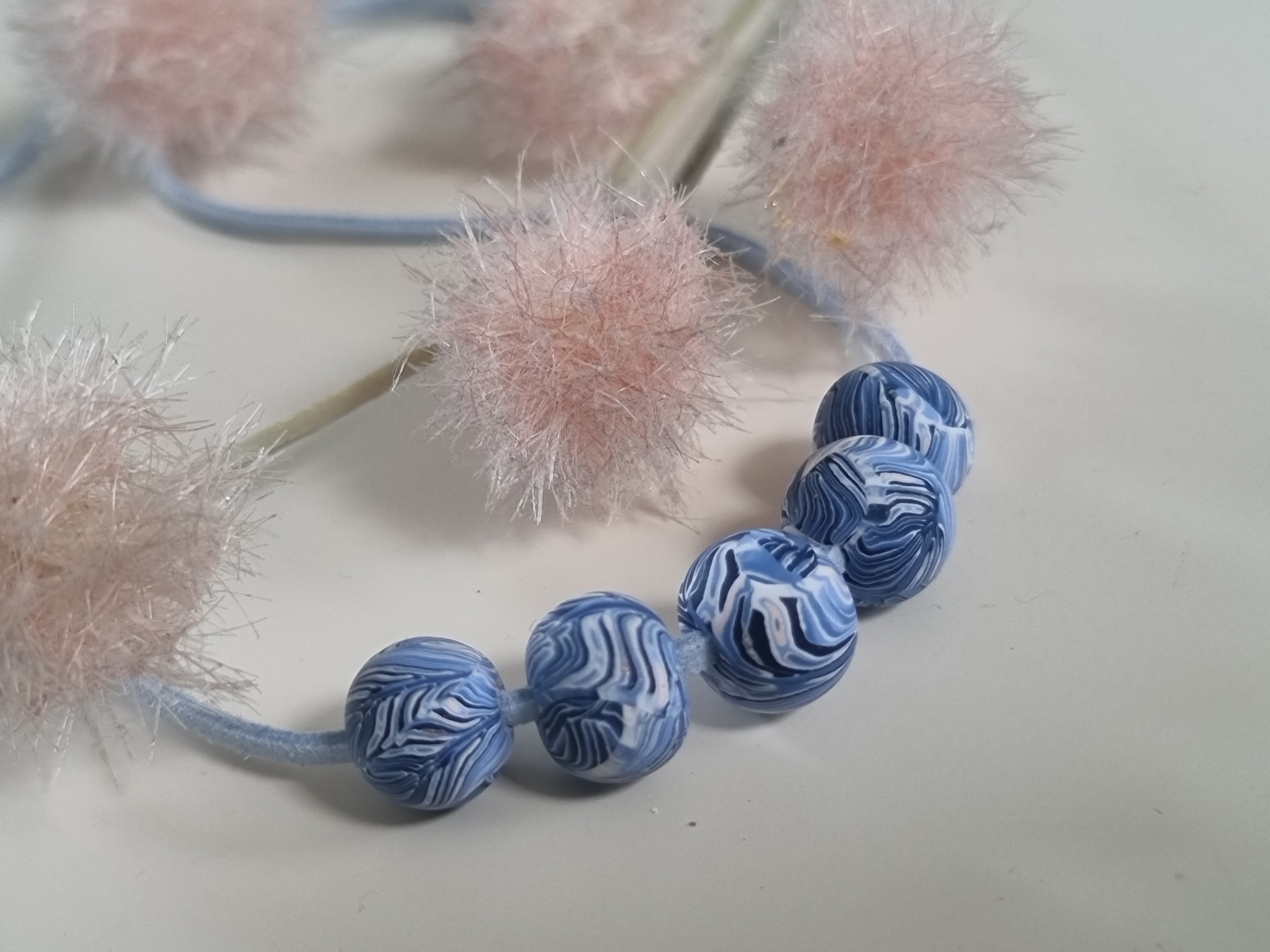 Blue Feather Minimalist Necklace