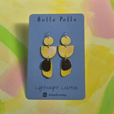 Classica Musa Leather Earrings – Sunlit Blush