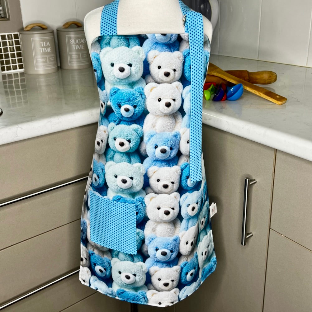 Apron .. Children's reversible .. Teddies