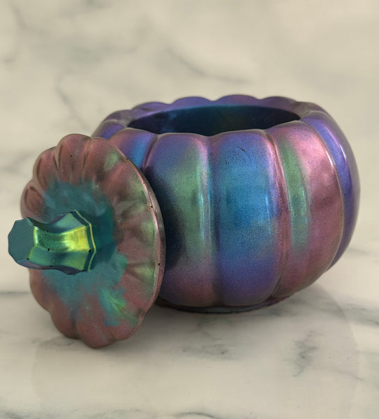 Handmade Pumpkin Resin Trinket Box