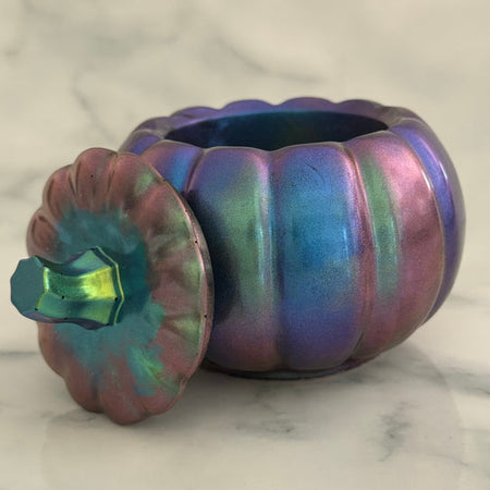 Handmade Pumpkin Resin Trinket Box