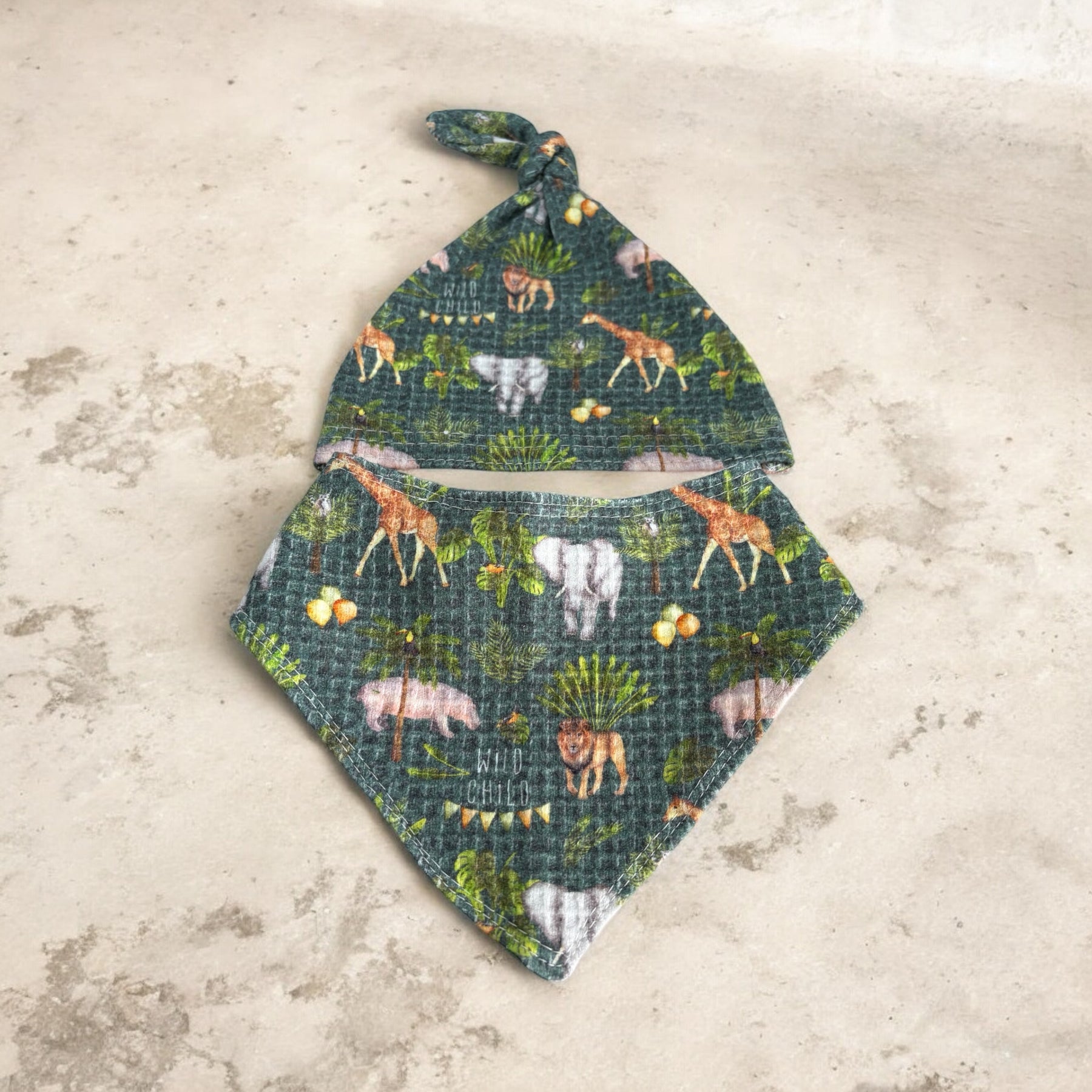 WILD CHILD ONESIE HAT & BANDANA