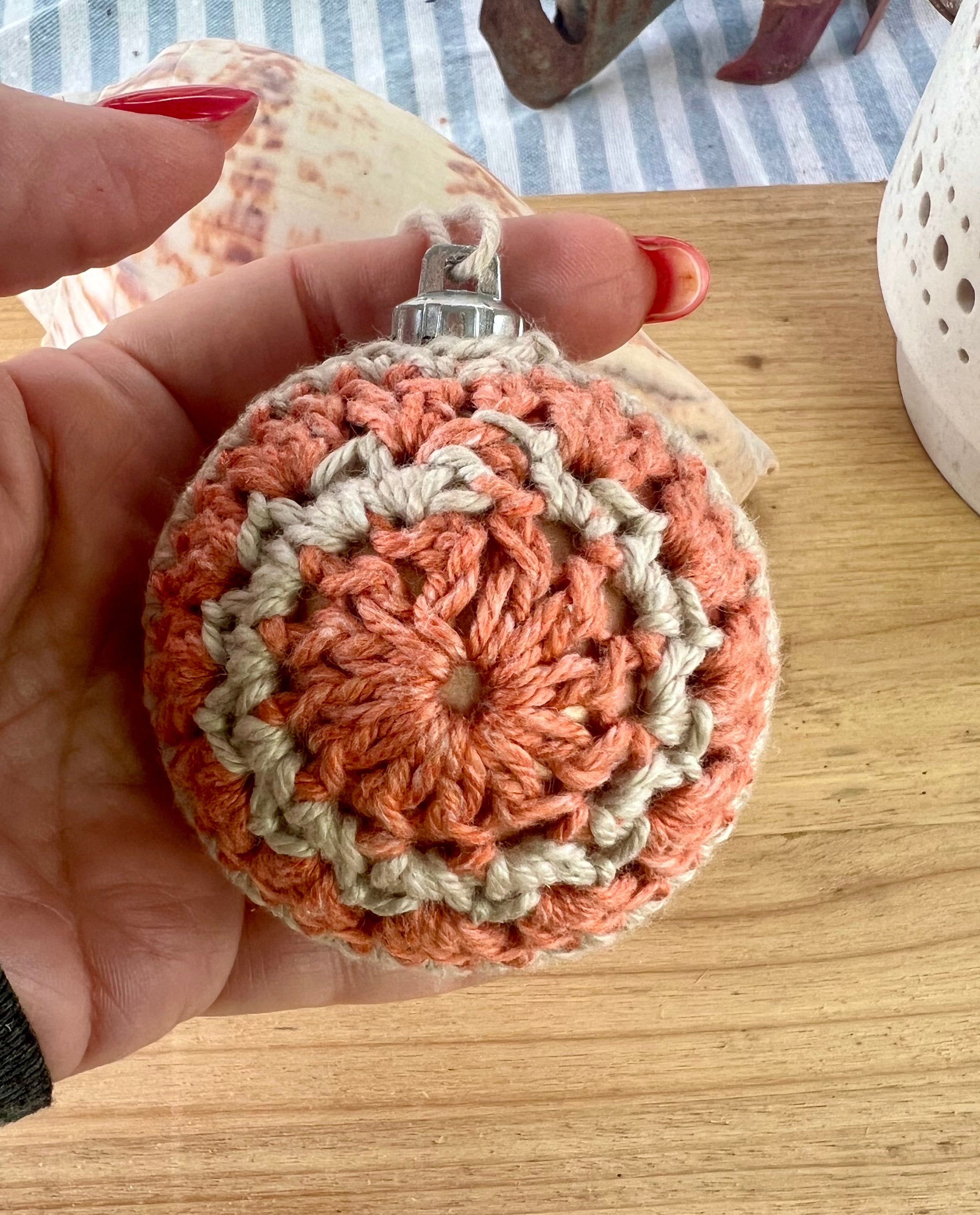 Crochet Christmas Baubles,  Coastal Boho Christmas Tree Decor, Eco Friendly
