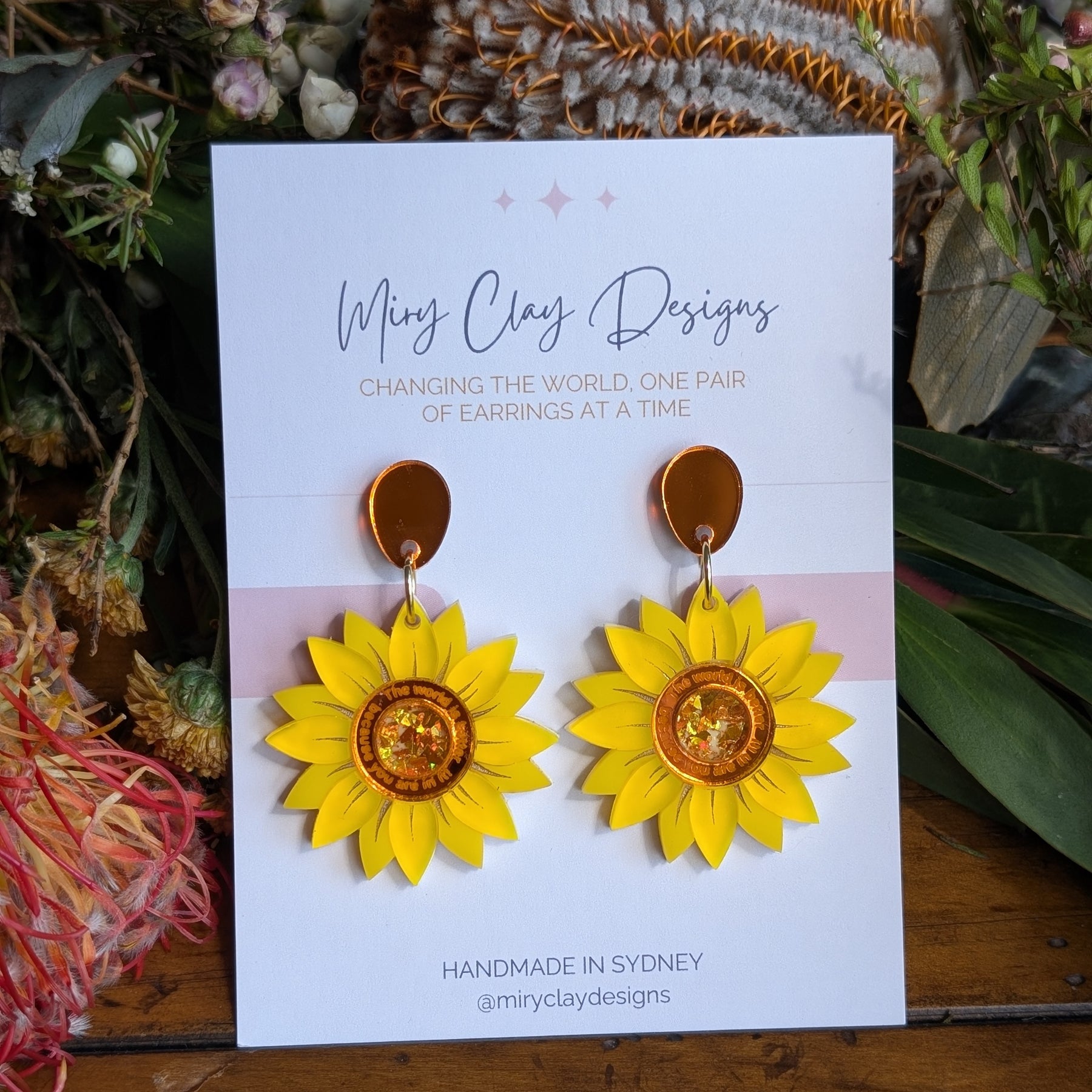 Sunflower Af-fleur-mation  Dangles