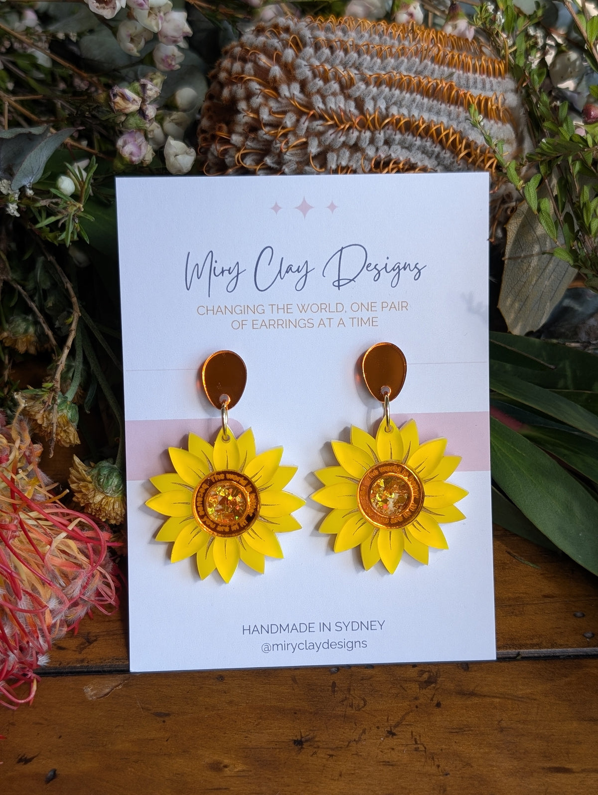 Sunflower Af-fleur-mation  Dangles