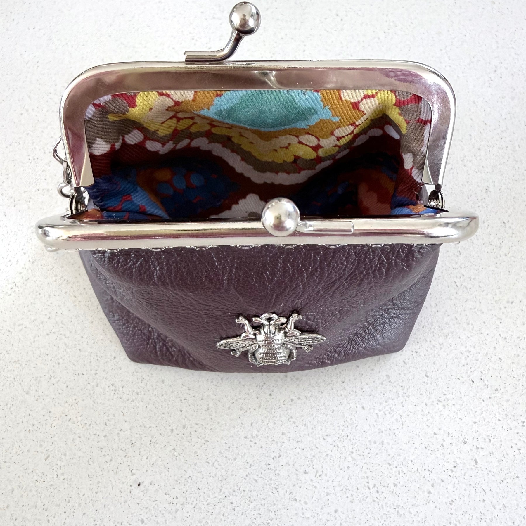 ‘Bee’ coin purse with key chain