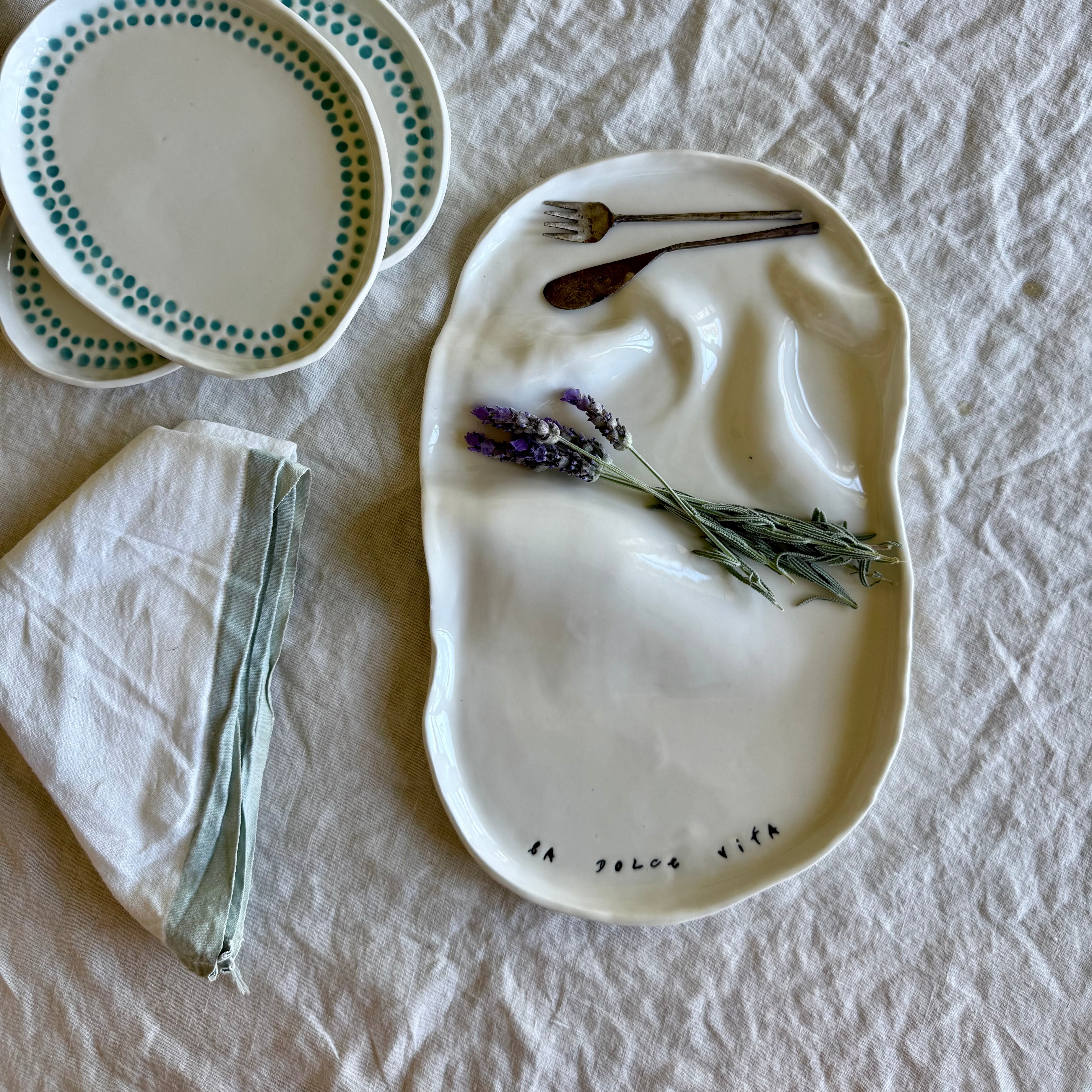 La Dolce Vita Porcelain Grazing Platter | Charcuterie | Share Plate