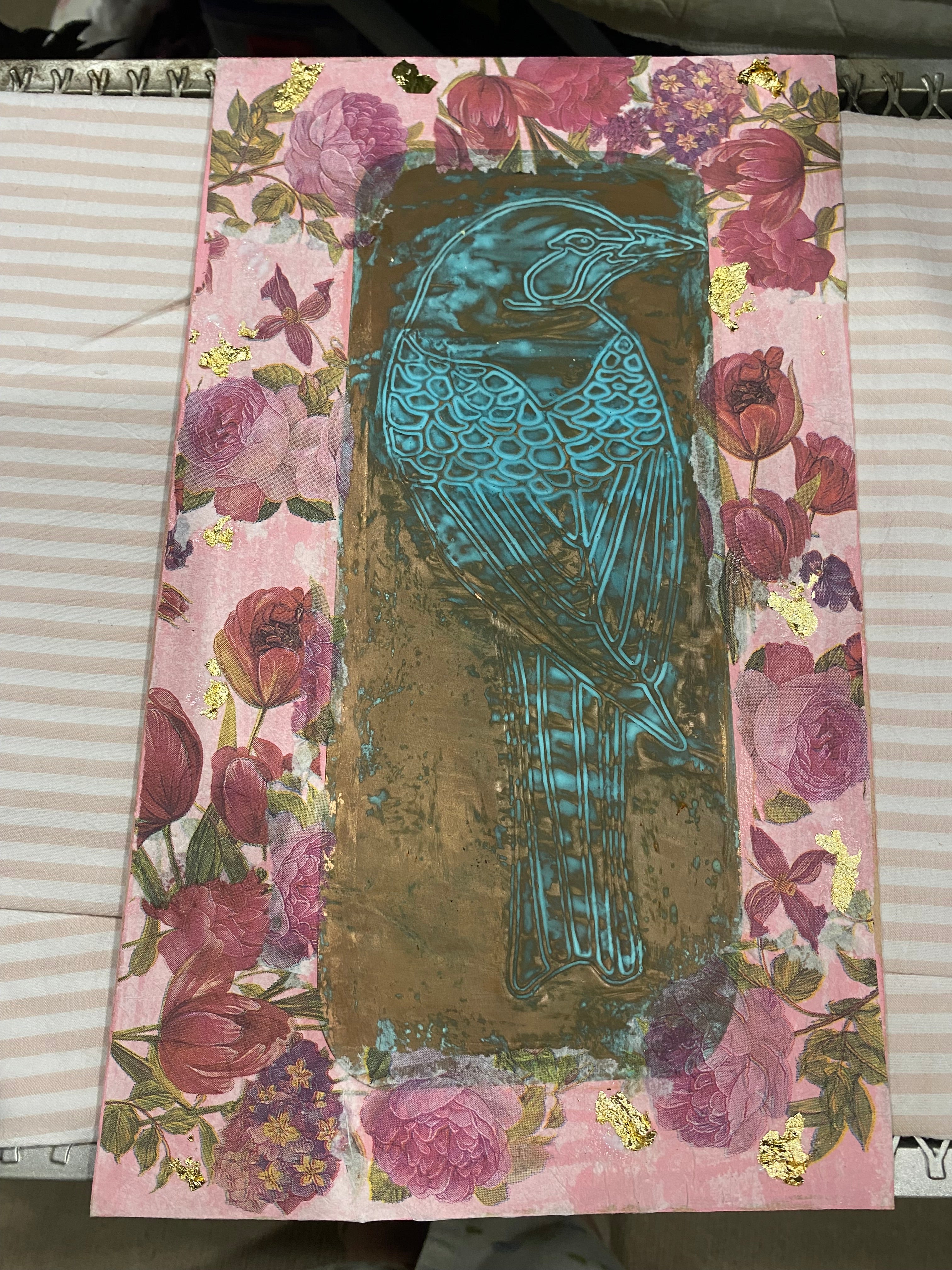 Rustic bird wall art. Secret garden copper art ❤️