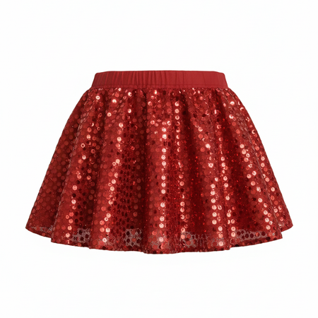 Red sparkle sequin skirt