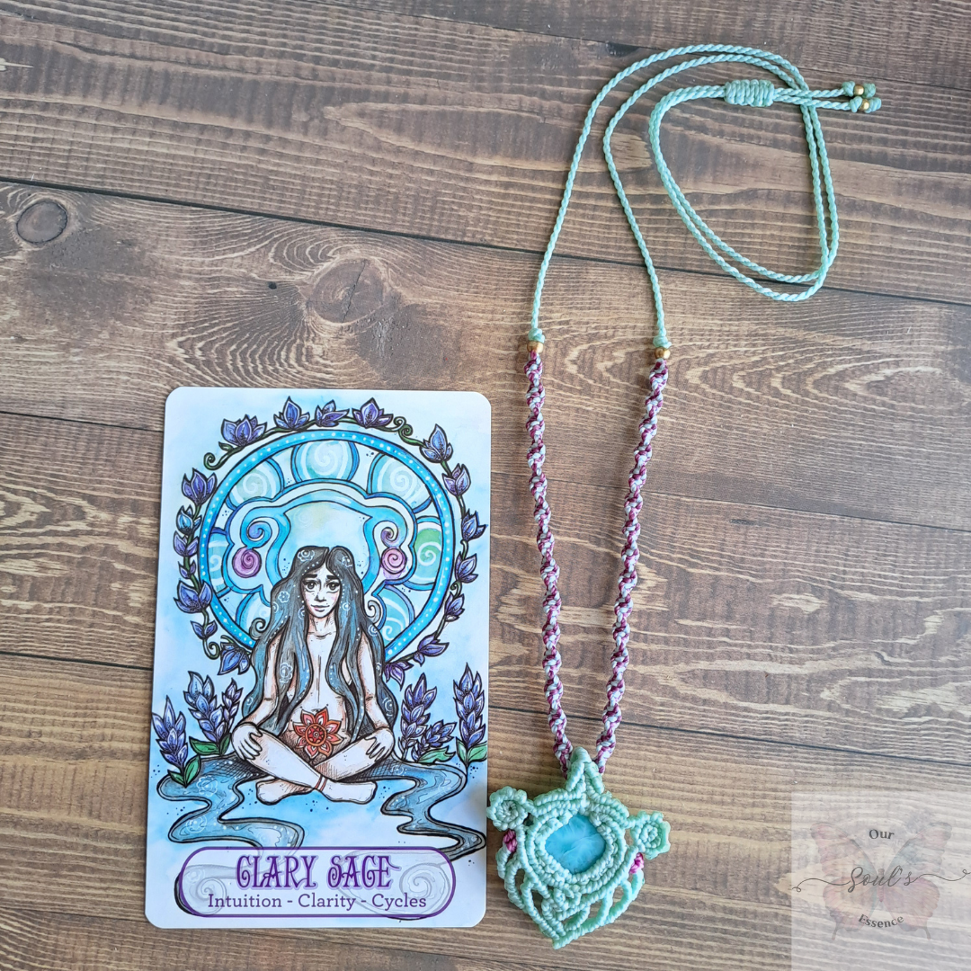 Larimar Micro Macramé Necklace