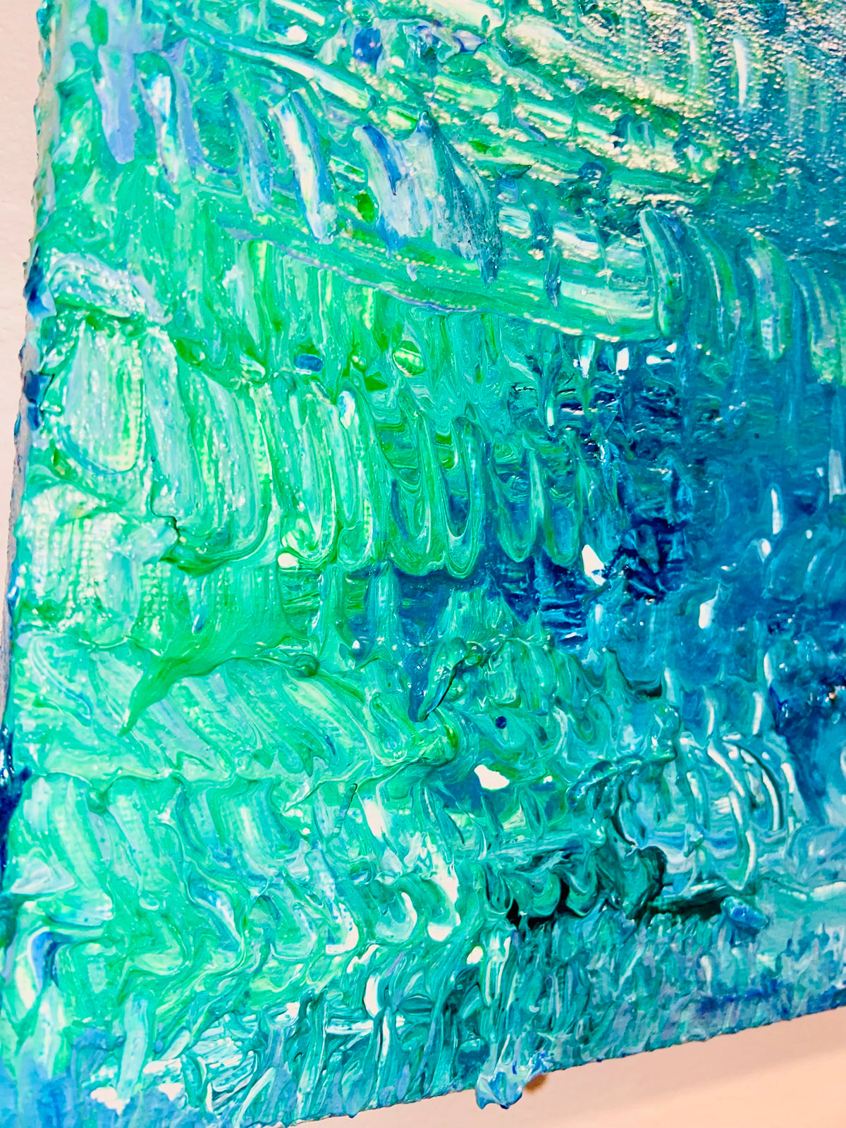 Ripples 1 ORIGINAL CANVAS PAINTING 25.4x25.4x3.5cm by Margo Humphries