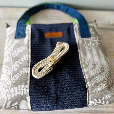 Upcycled Denim & Canvas Dual Handle Tote