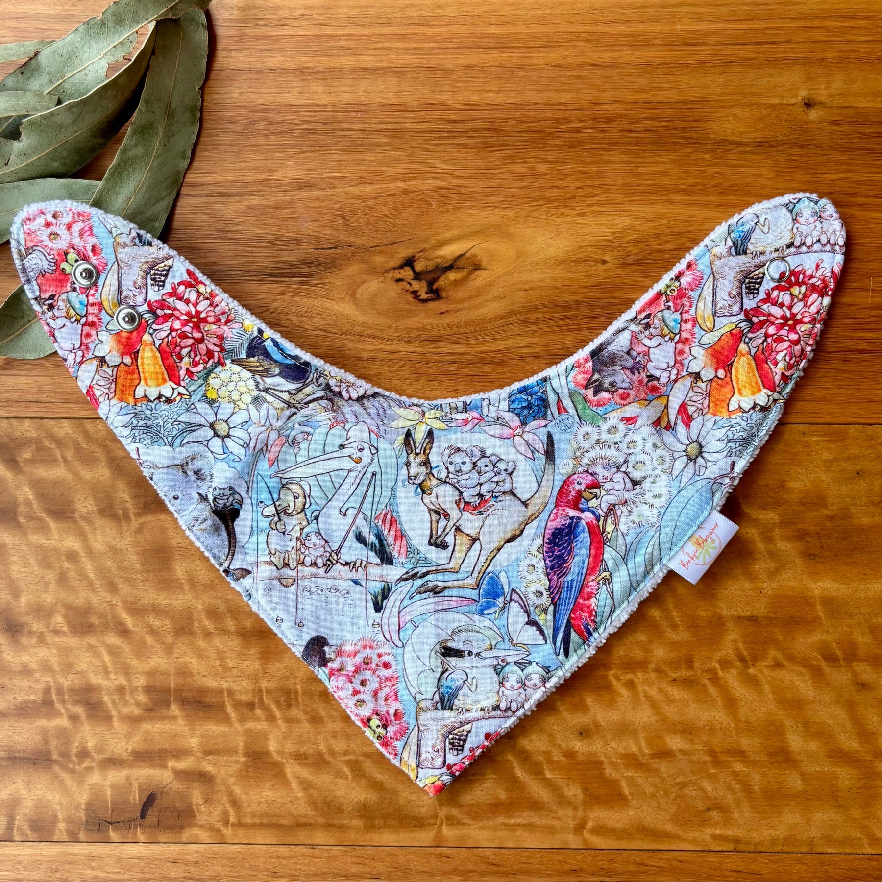Baby Bib and Burp Cloth Set | Light Blue May Gibbs | Ready to Ship